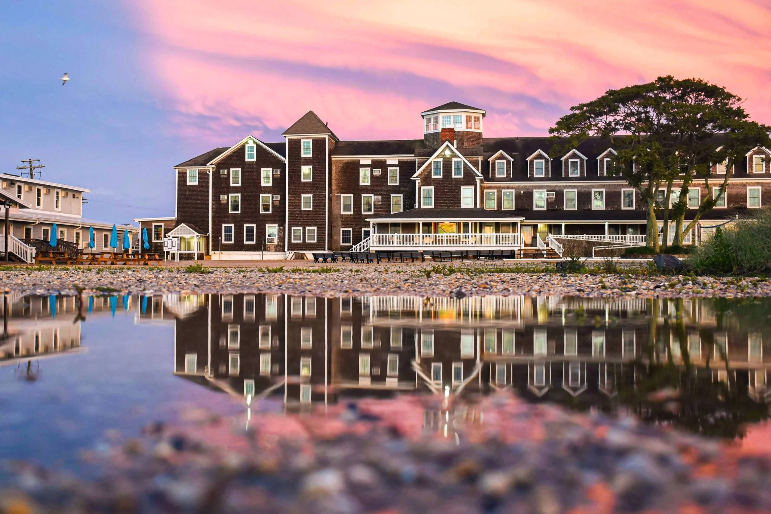 Bay side at sunset