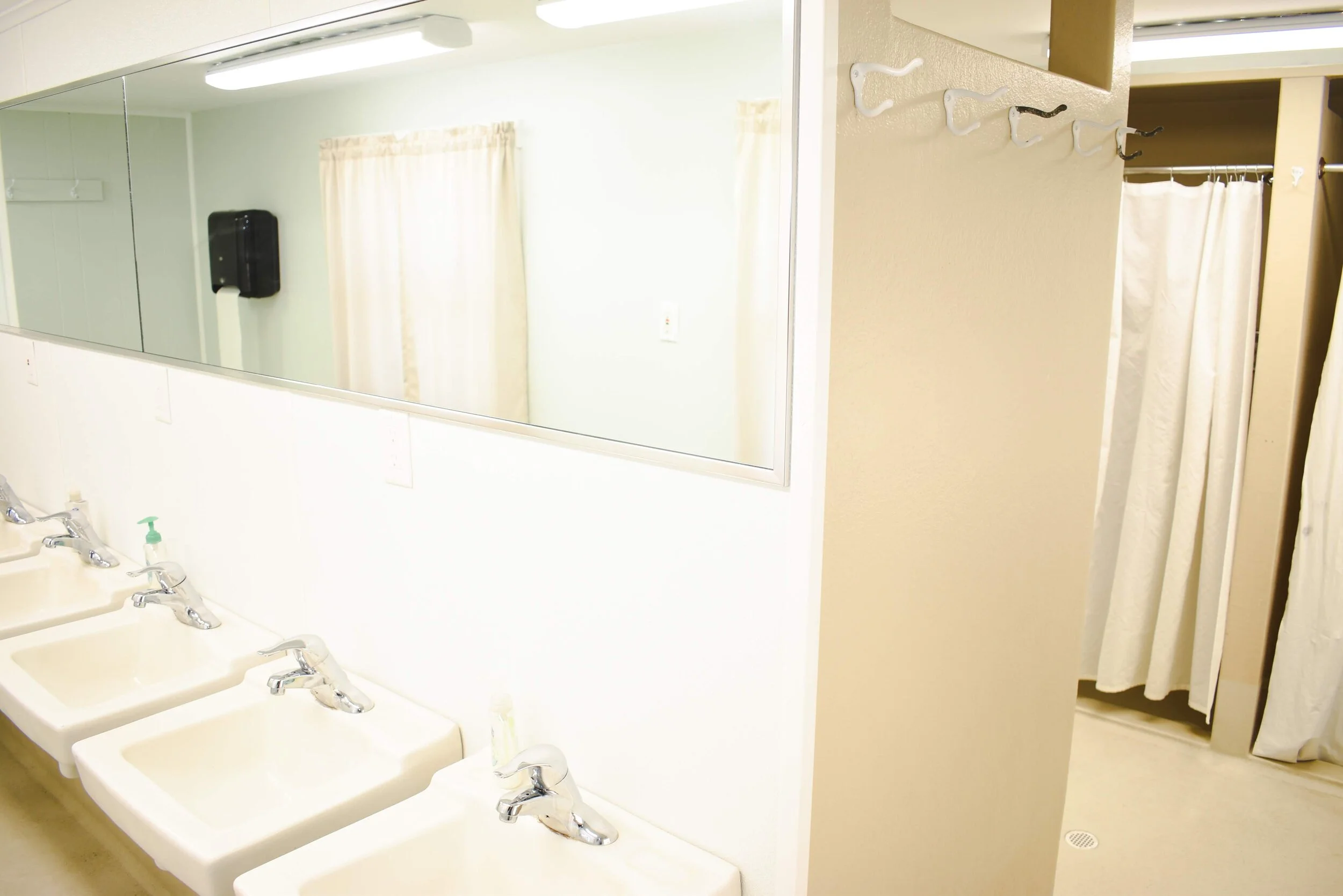 Bathroom sinks and showers