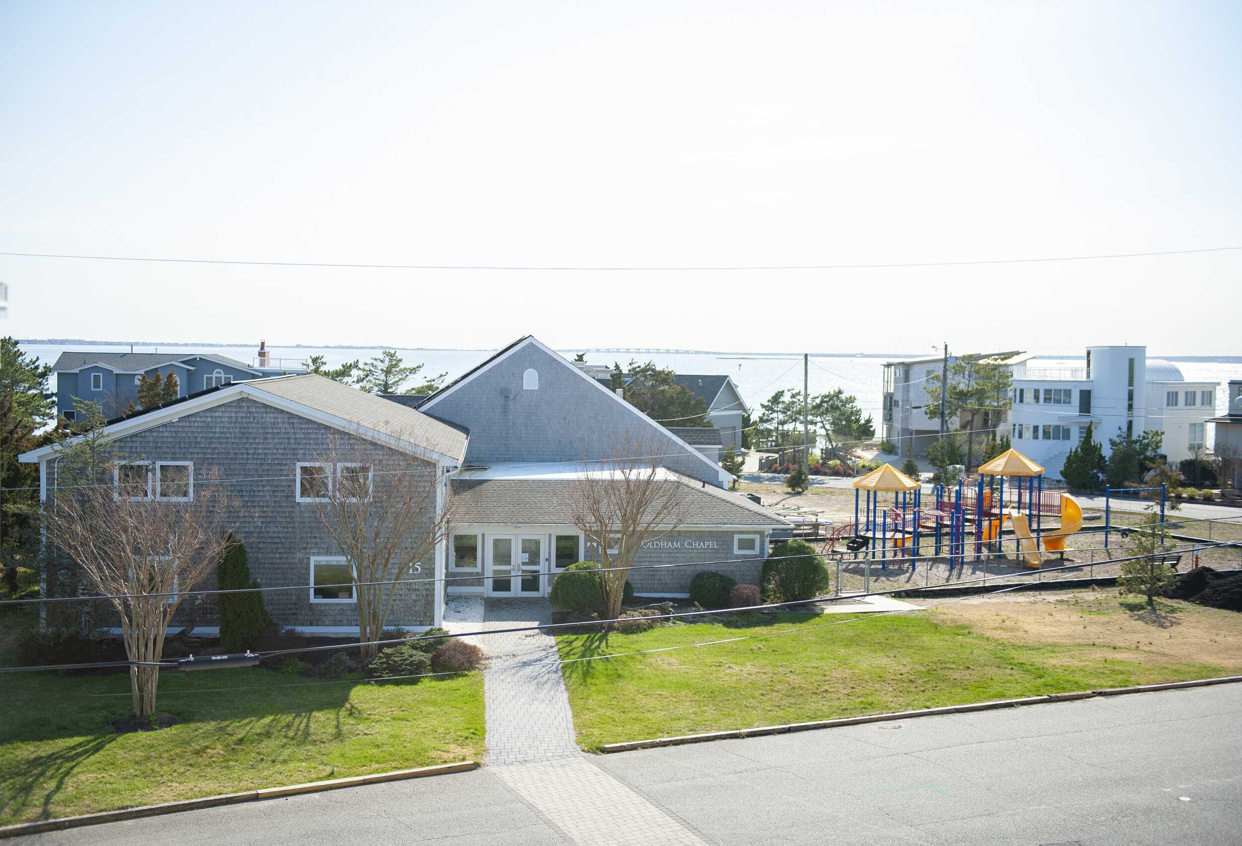 Oldham Chapel exterior and playground