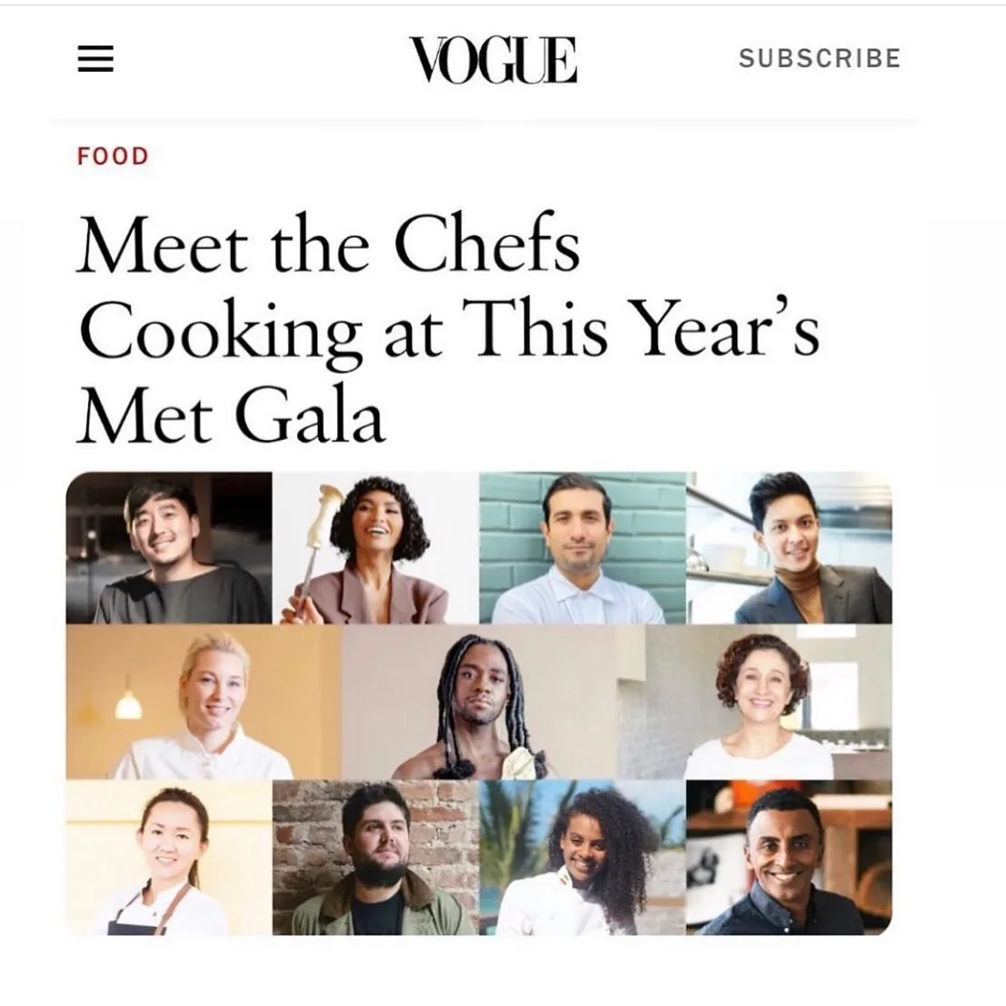 What a great line up! 
Honored to be included in this year&rsquo;s Met Gala 🥂 
Thanks @marcuscooks + @voguemagazine 
Representing #peruviancuisine 🇵🇪