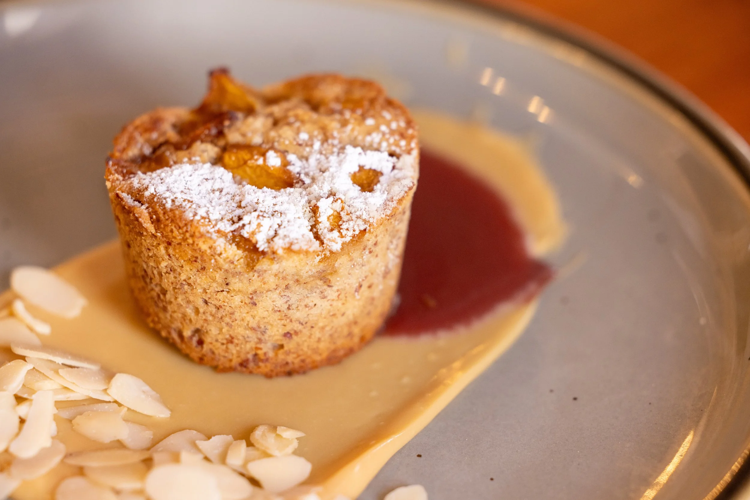 Close up of Peach Frangipan