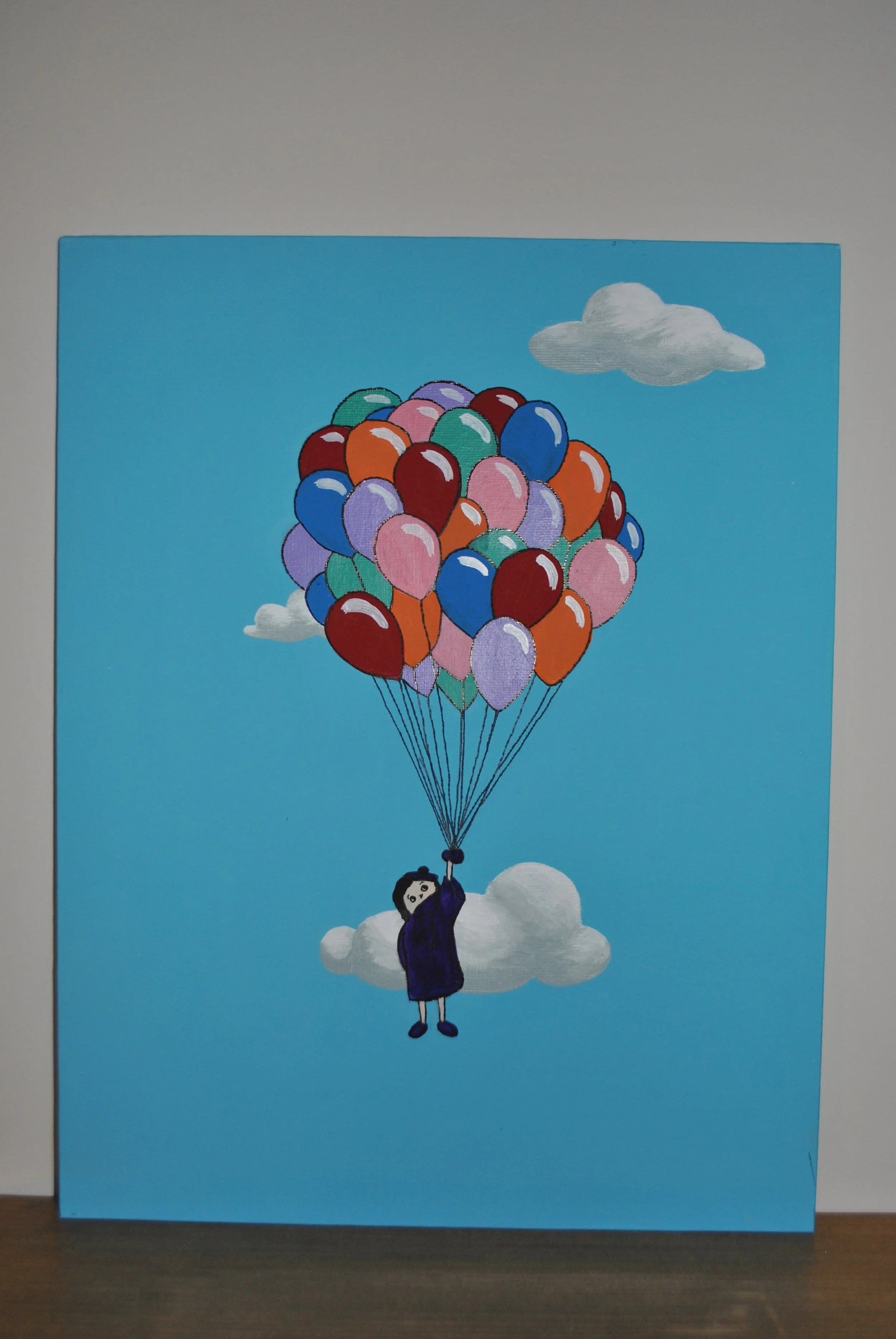 Up, Up, Up & Away (part 1)
acrylic on canvas board
2020