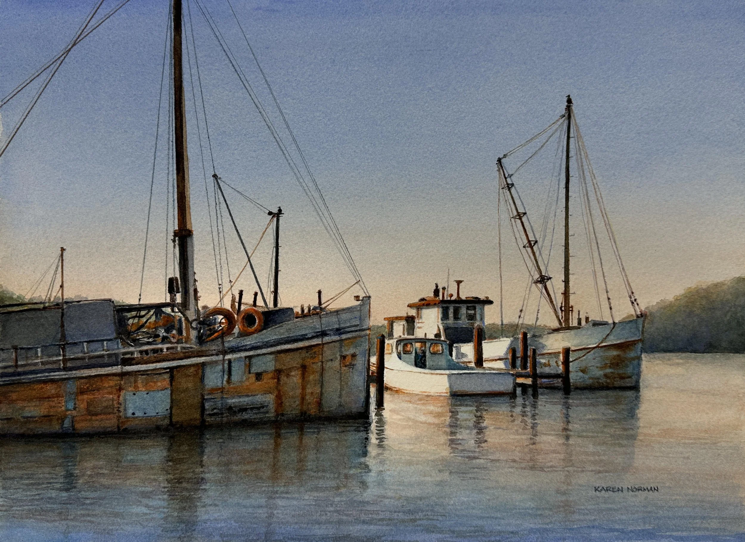 Norman, Karen, "Tilghman", watercolor, 11 x 15", $1100