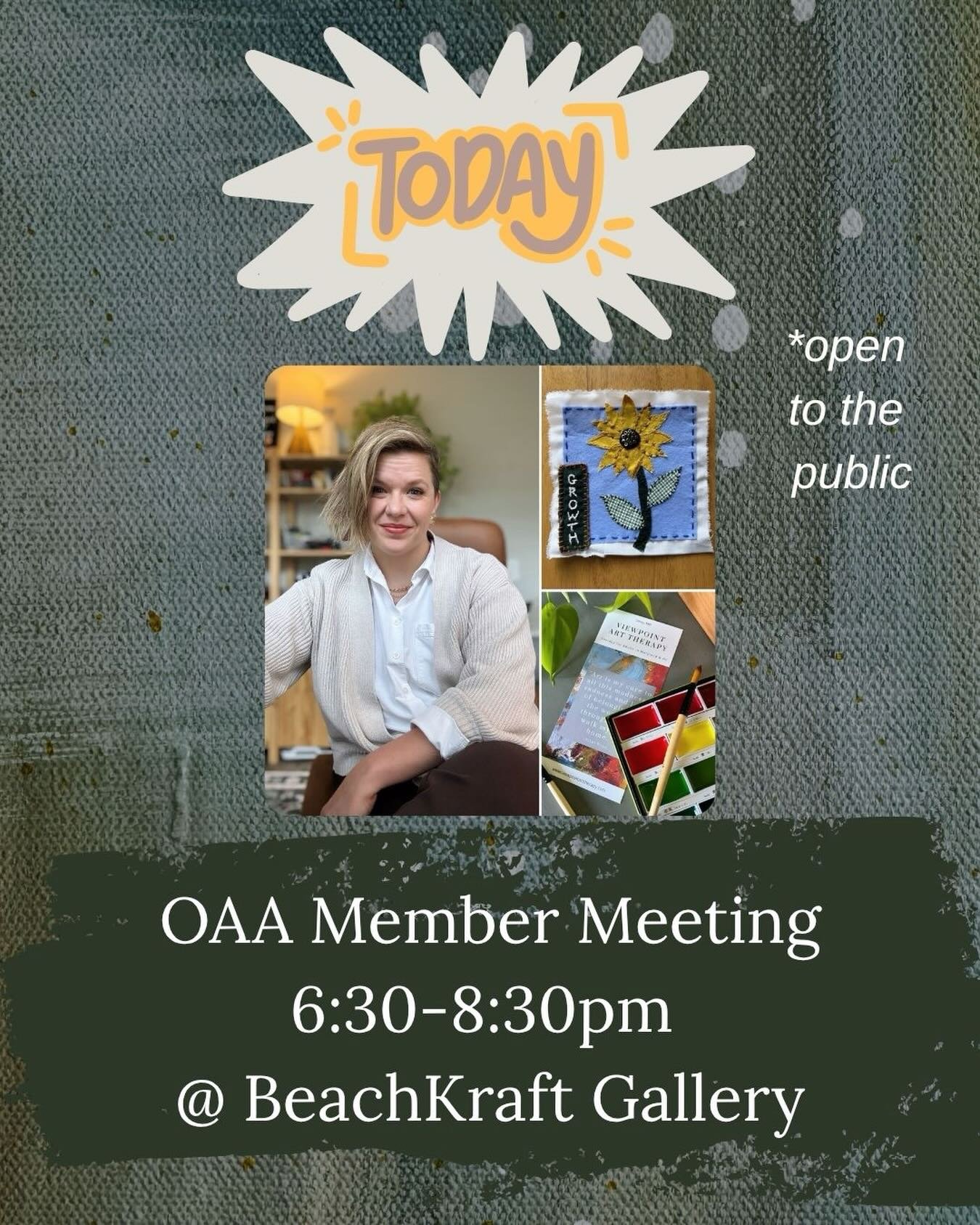 Tonight&rsquo;s the night! 

Join us for our bi-monthly member gathering at BeachKraft Gallery in Olney, Maryland. 

(Open to the public!)

We&rsquo;ll start the evening with time to connect, socialize, and enjoy the latest exhibit at the gallery bef