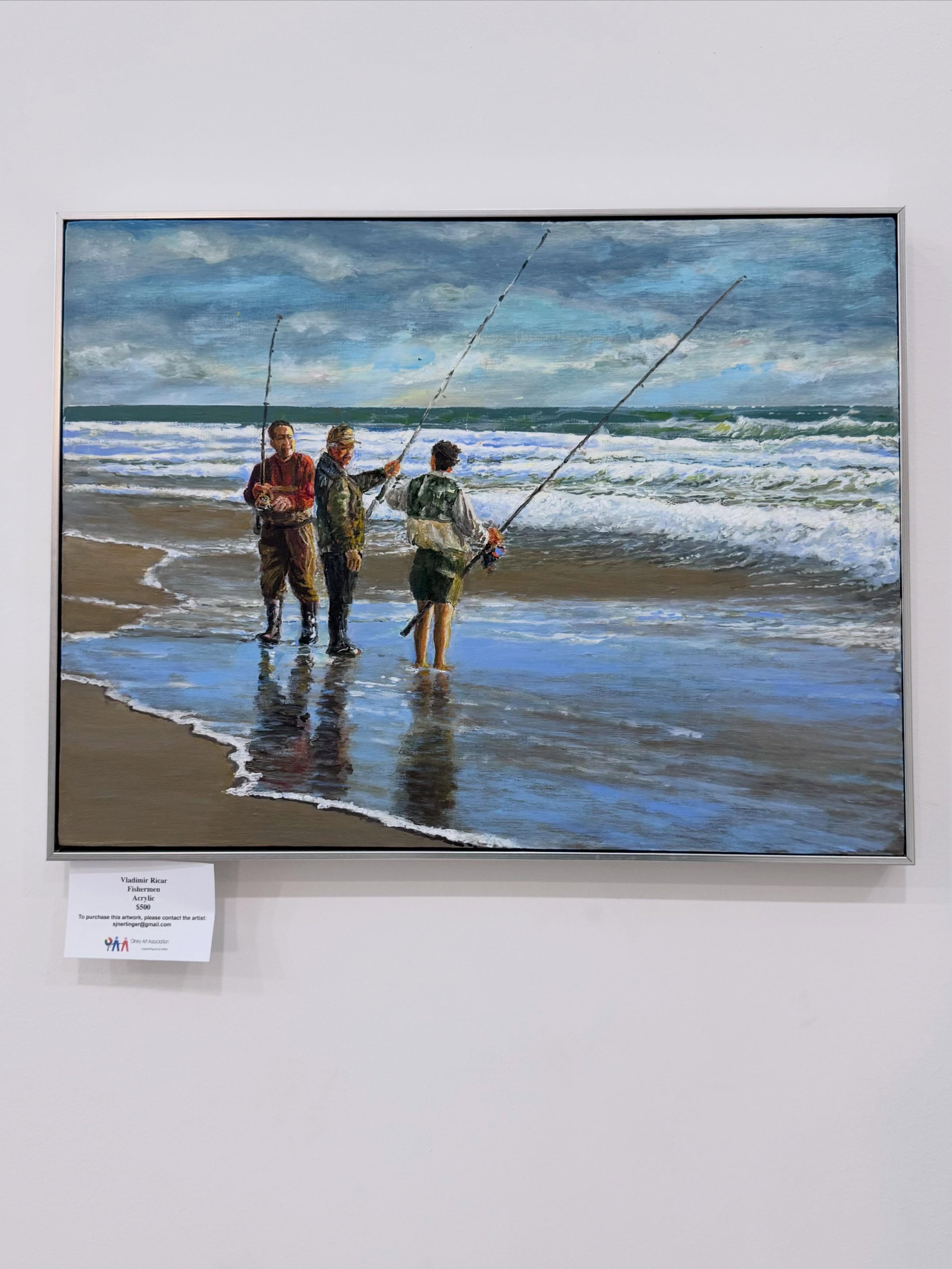Another beautiful acrylic painting from OAA&rsquo;s 2026 Juried Show.

&ldquo;Fishermen&rdquo; by artist and OAA Plein Air co-chair Vlad Ricar. 

Vlad also uses a community space at Sandy Spring Museum on Tuesday afternoons from 1-4pm for making art 