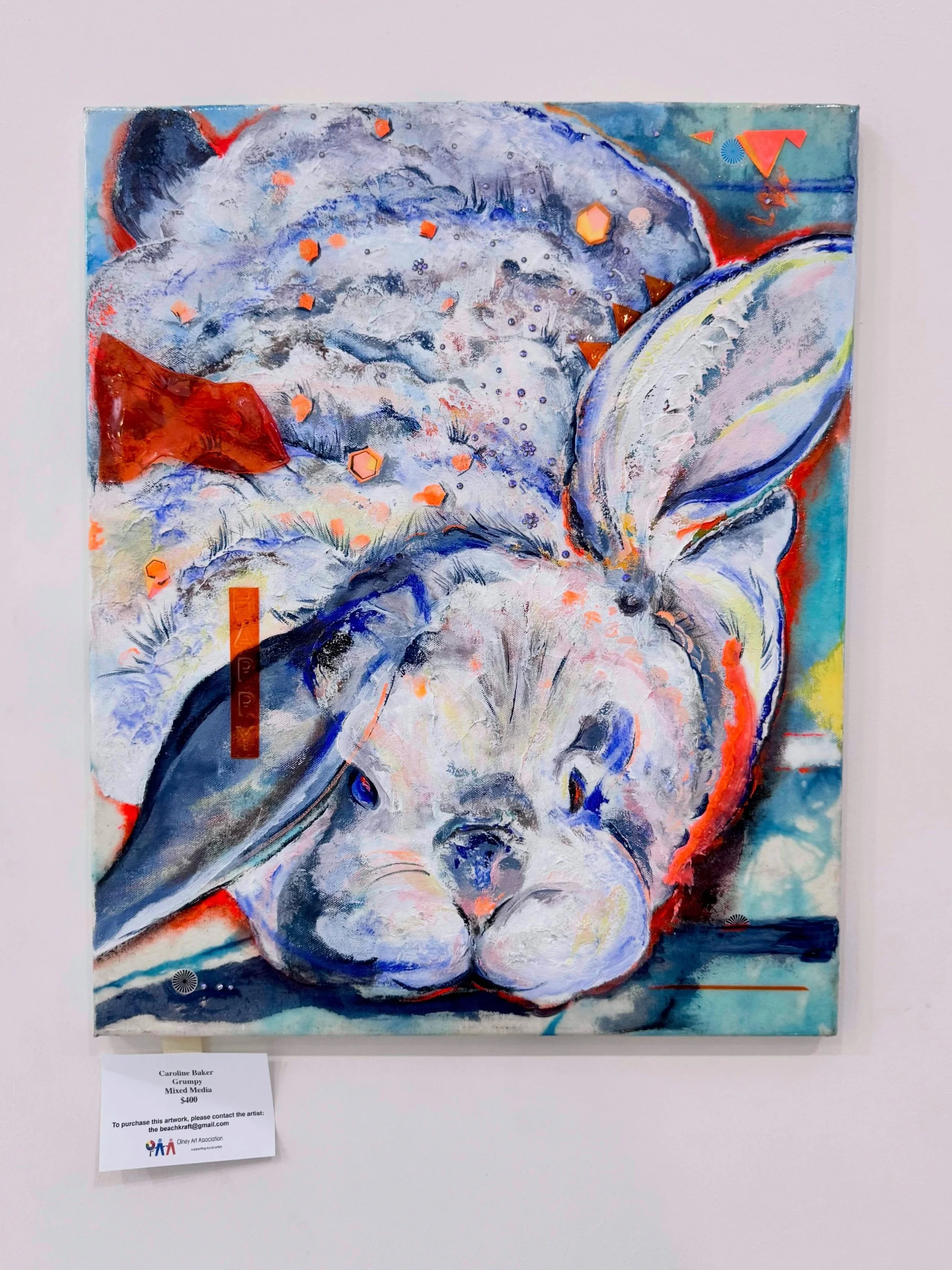 Sharing another piece from OAA&rsquo;s 2026 Juried Show, up at the Damascus Community Center through the end of November. 

This mixed media piece, &ldquo;Grumpy&rdquo;, is by OAA Secretary and owner of @beachkraftgallery Caroline Baker (@ilex9).

#m