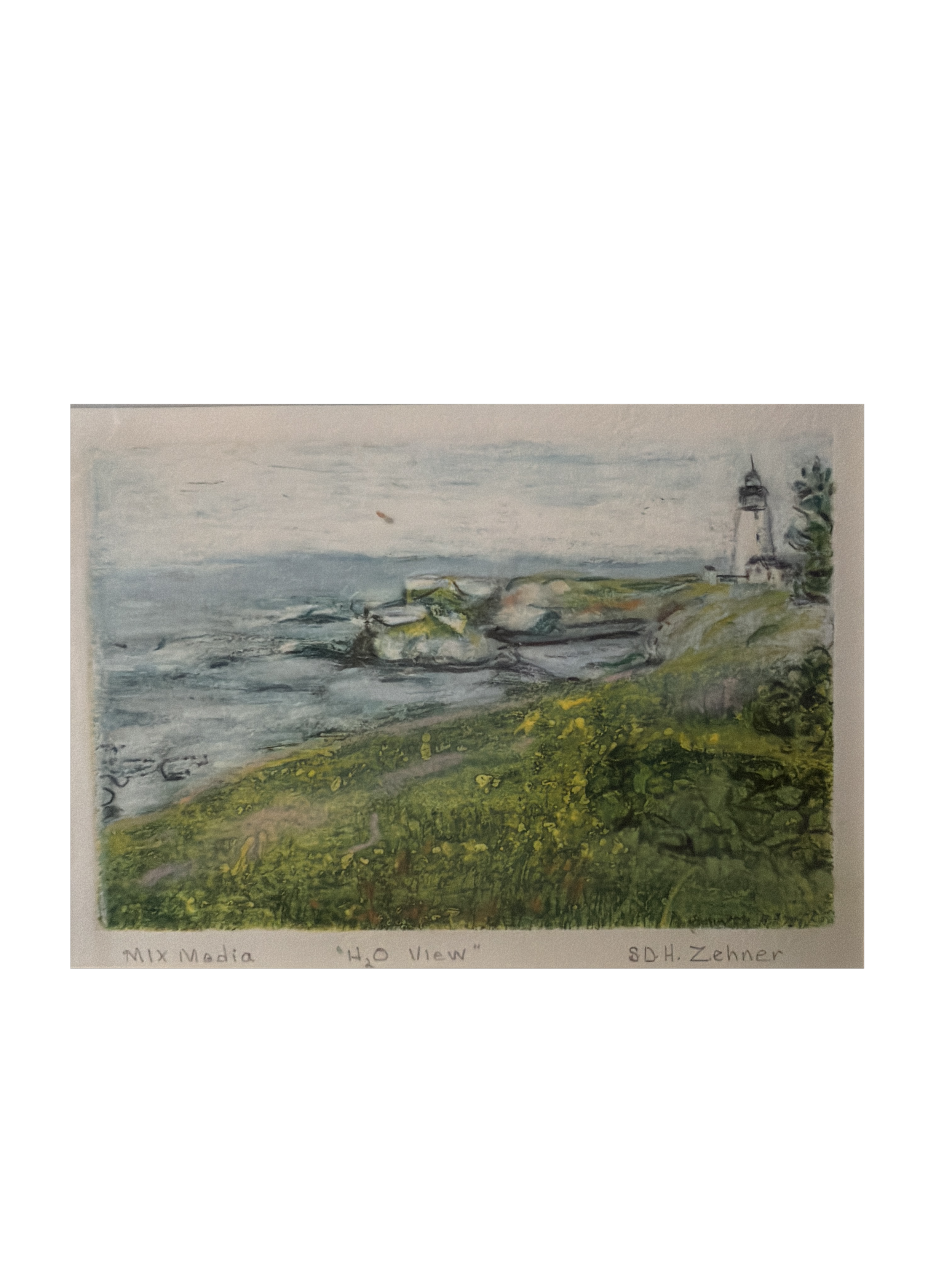 Zehner, Susan, "H20 View", Original aquatint print, mixed media, 17 x 21", $400