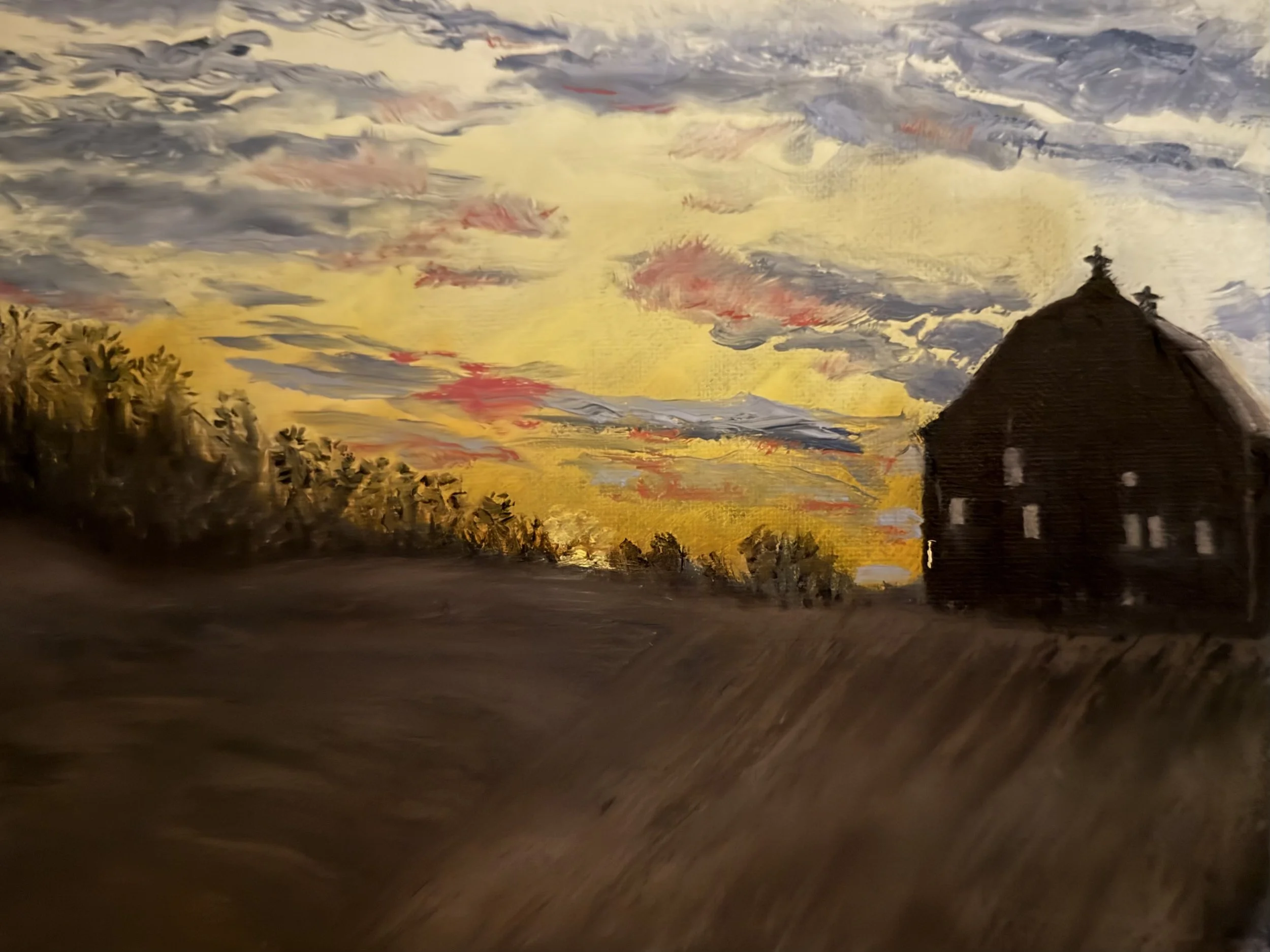 Cooper, Jean, "Sunset", oil, 9x11", $125