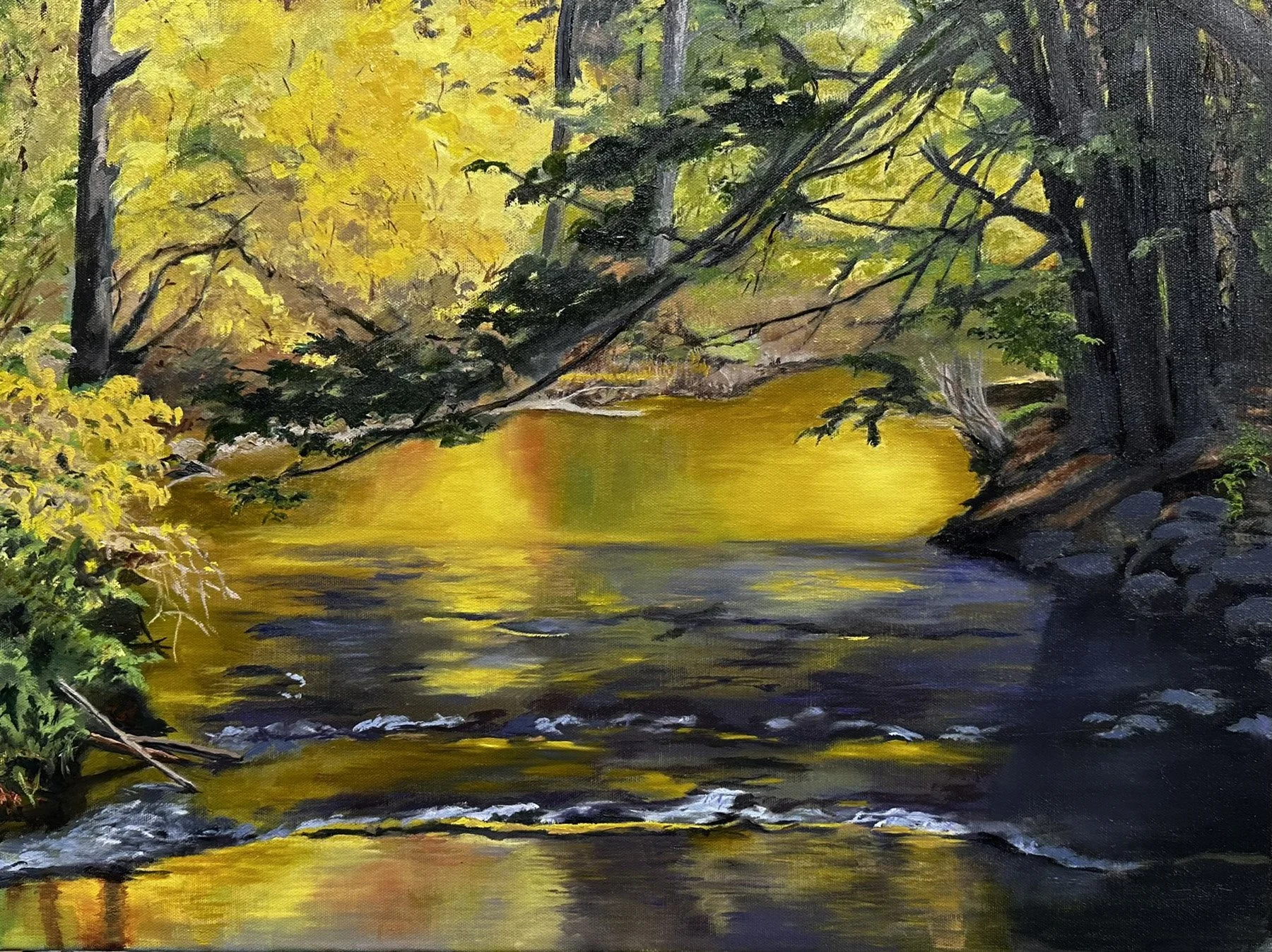 Myers, Lori, "Reflected Gold", oil, 18x24", $850