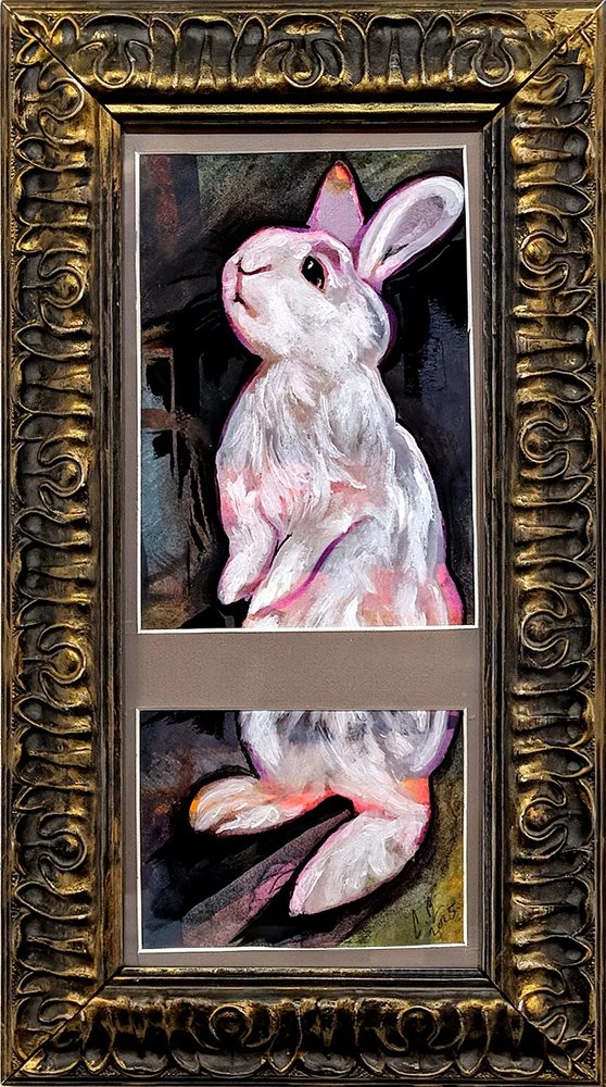 Baker, Caroline, "Predator vs Prey (Hall), mixed media, 15 x 9", $250