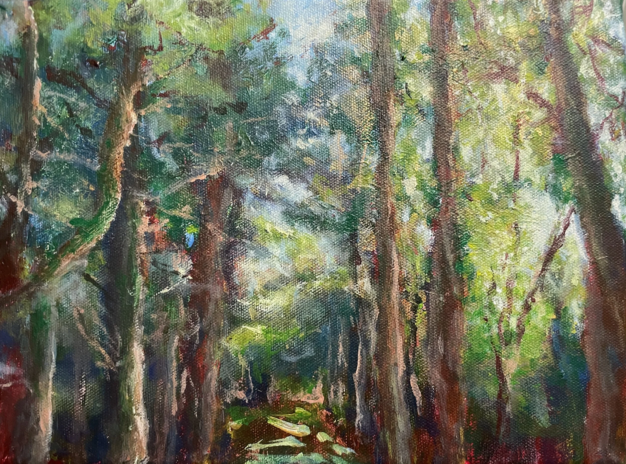 Mann, Jonathan, "Path", acrylic, 9x12", $200