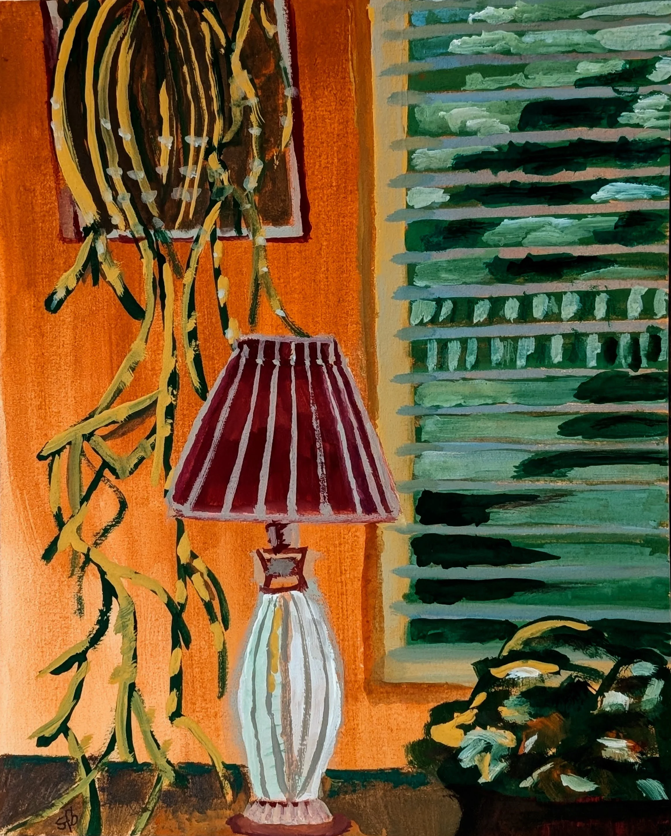 Brown, Susan Fitch, "Growth", gouache on board, 10x8", $150