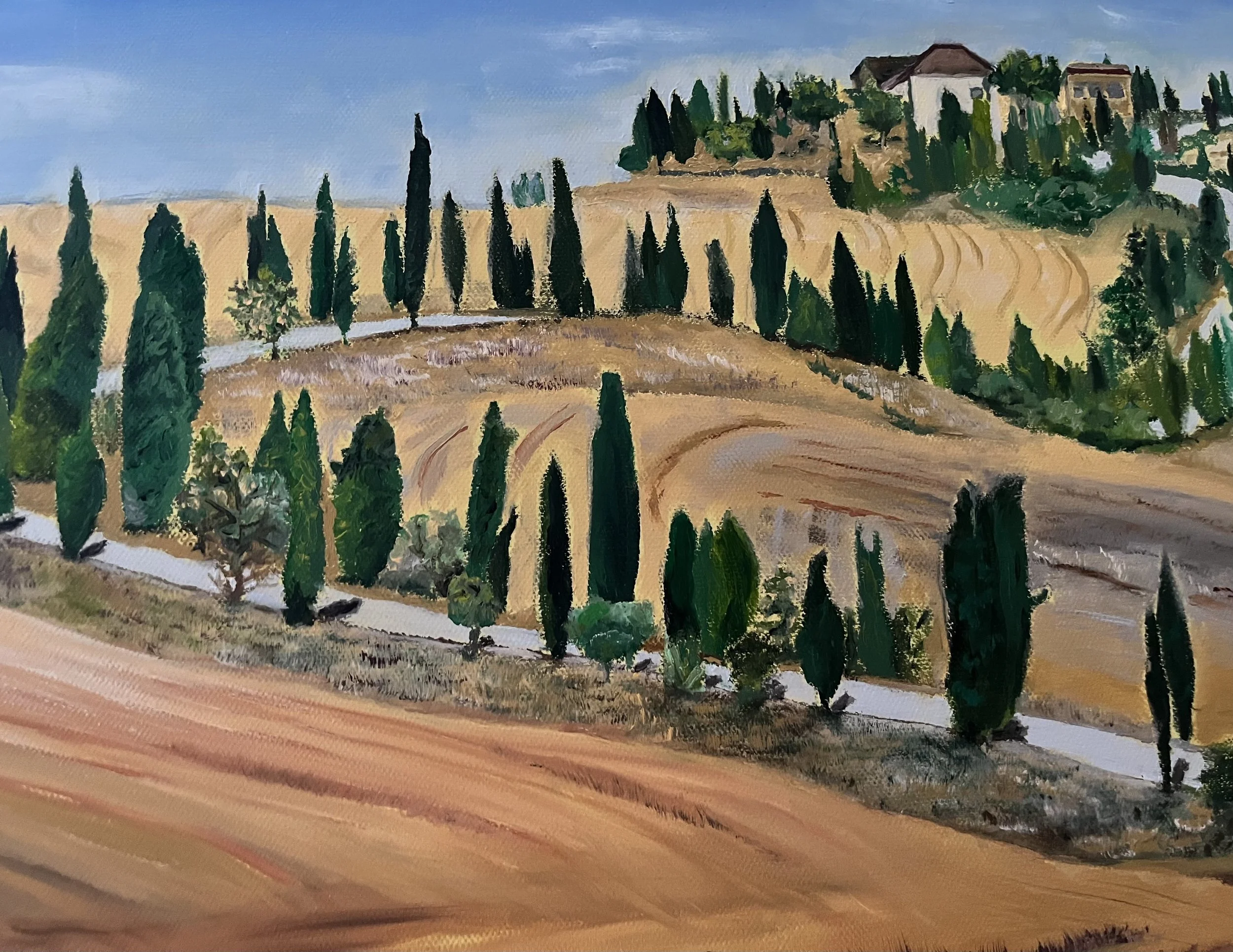 Cooper, Jean, "Italian Estate", oil, 12 x 15, $100