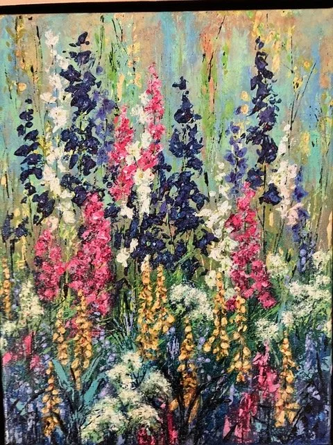 Bourdeaux, Sandra, "Larkspur", 14x18", $400