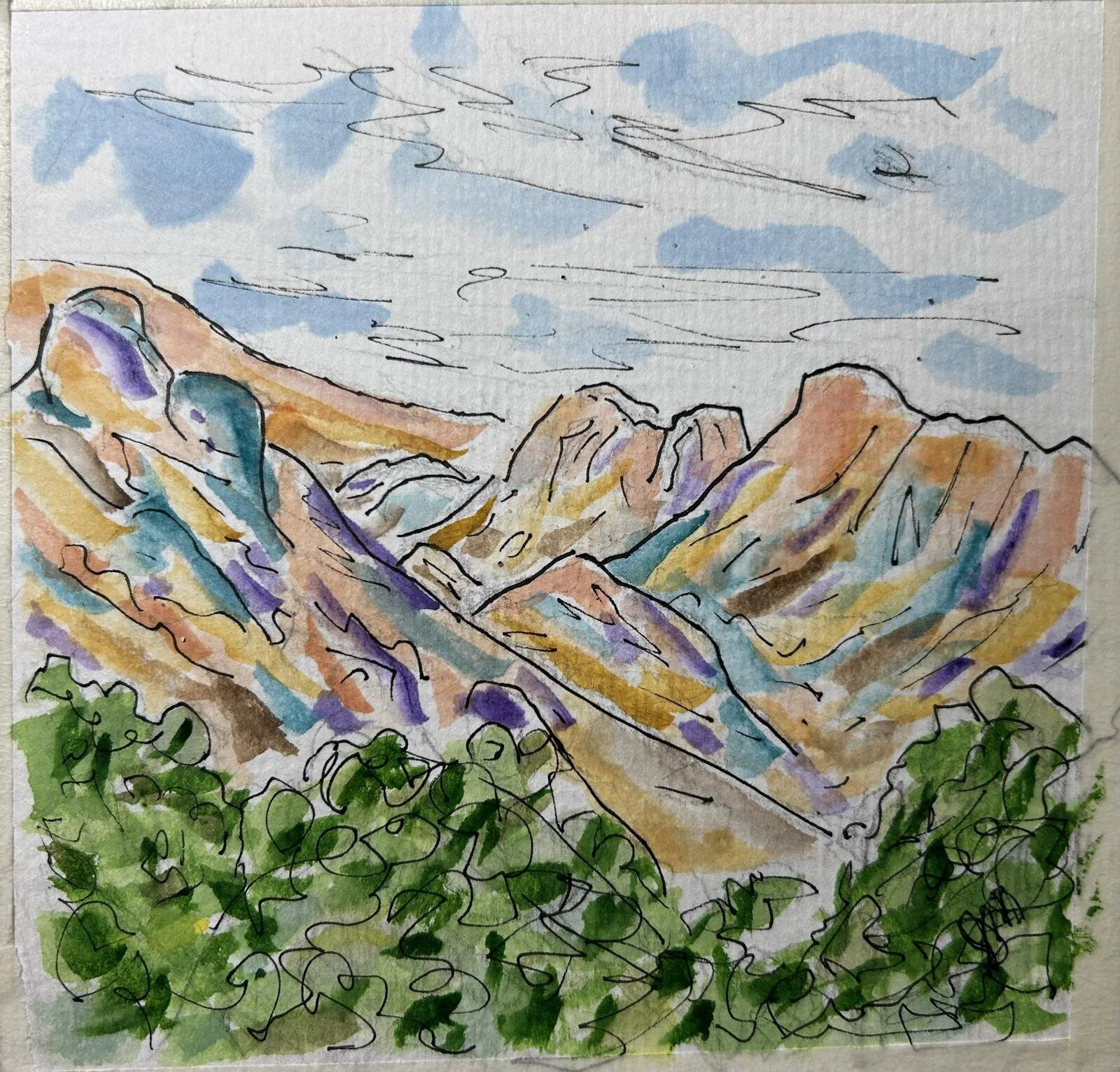 MacArthur, John, "Alhambra", watercolor, 8x10", $175