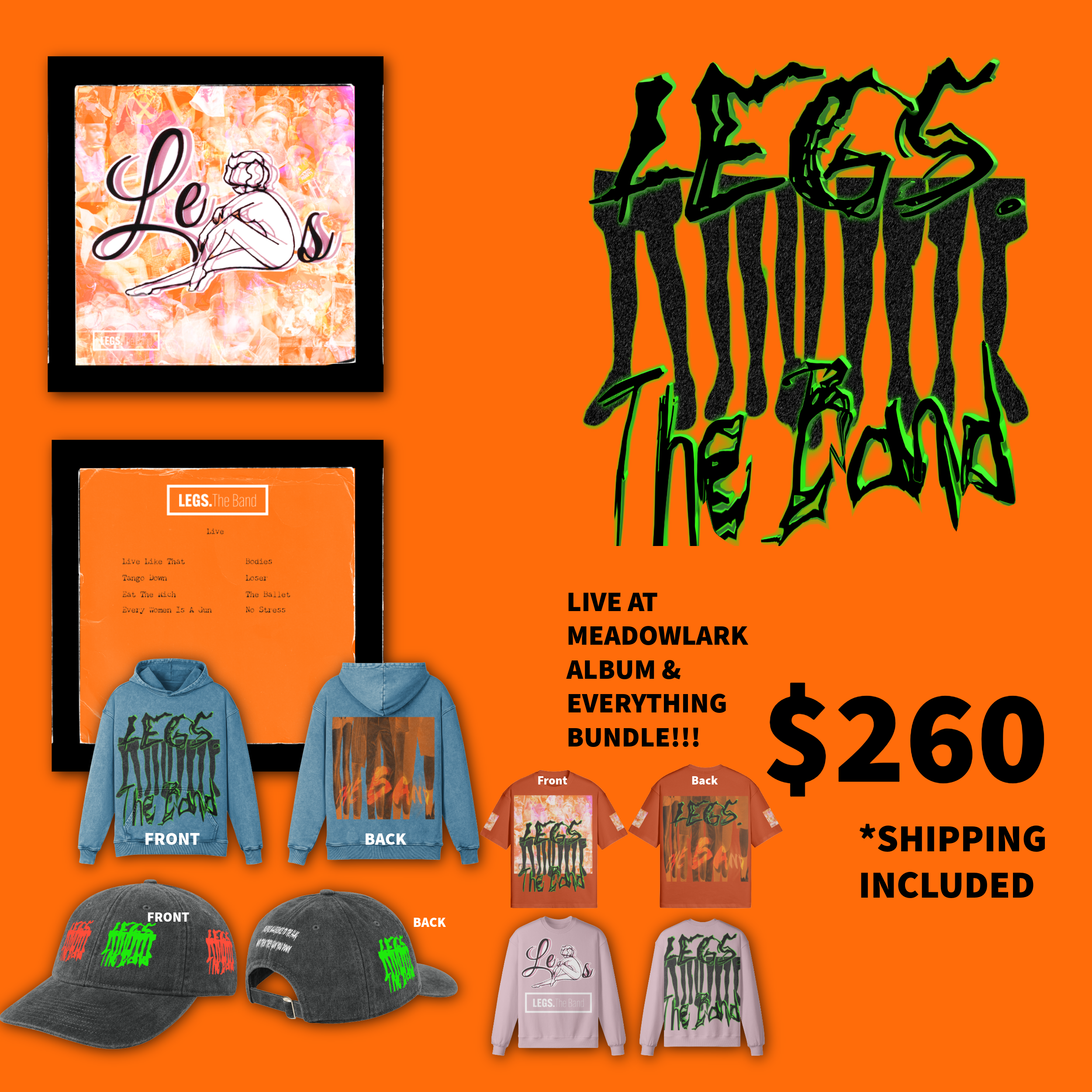 LEGS. THE BAND Live Album Pre-order + EVERYTHING BUNDLE
