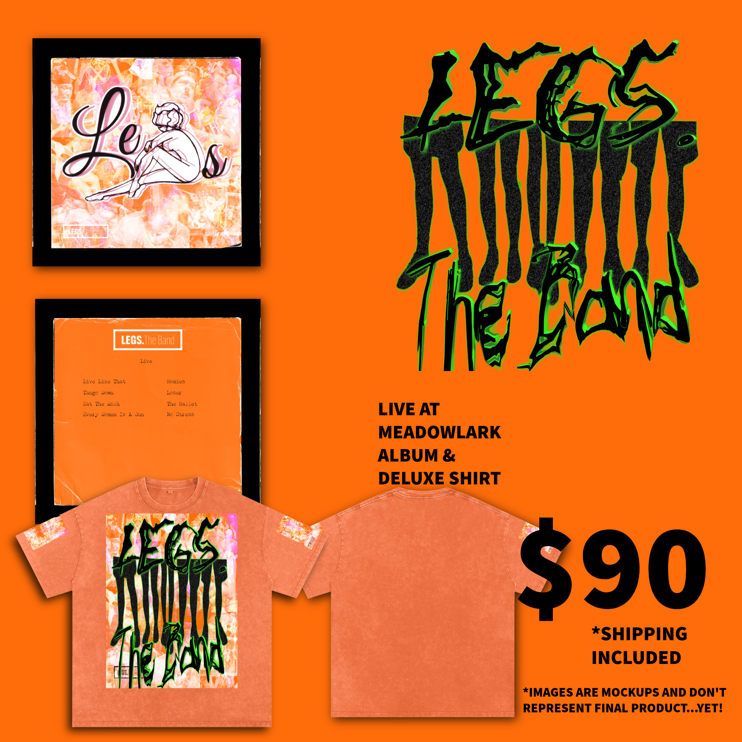 LEGS. THE BAND Live Album Pre-order + DELUXE SHIRT