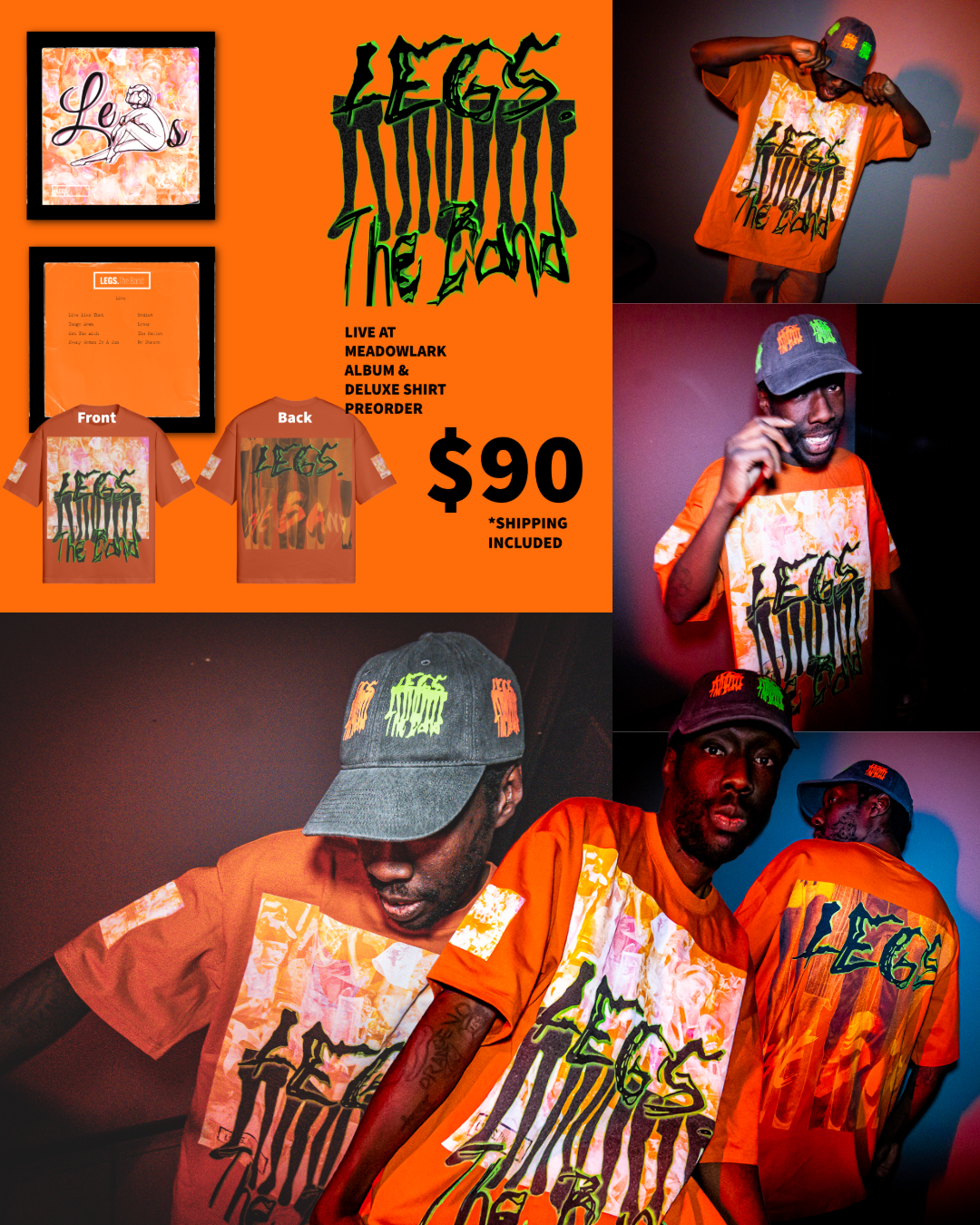 LEGS. THE BAND Live Album Pre-order + DELUXE SHIRT