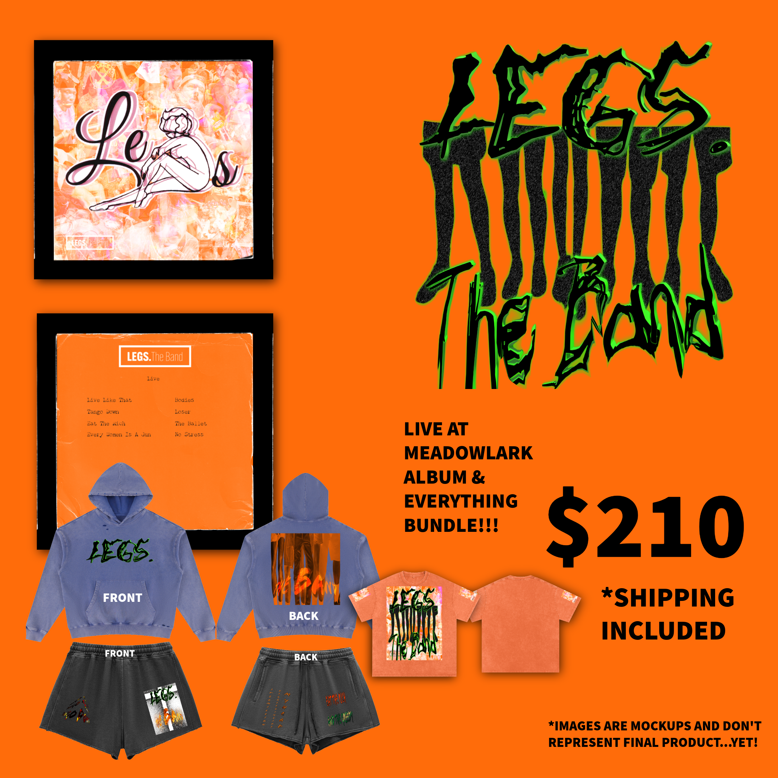 LEGS. THE BAND Live Album Pre-order + Everything Bundle