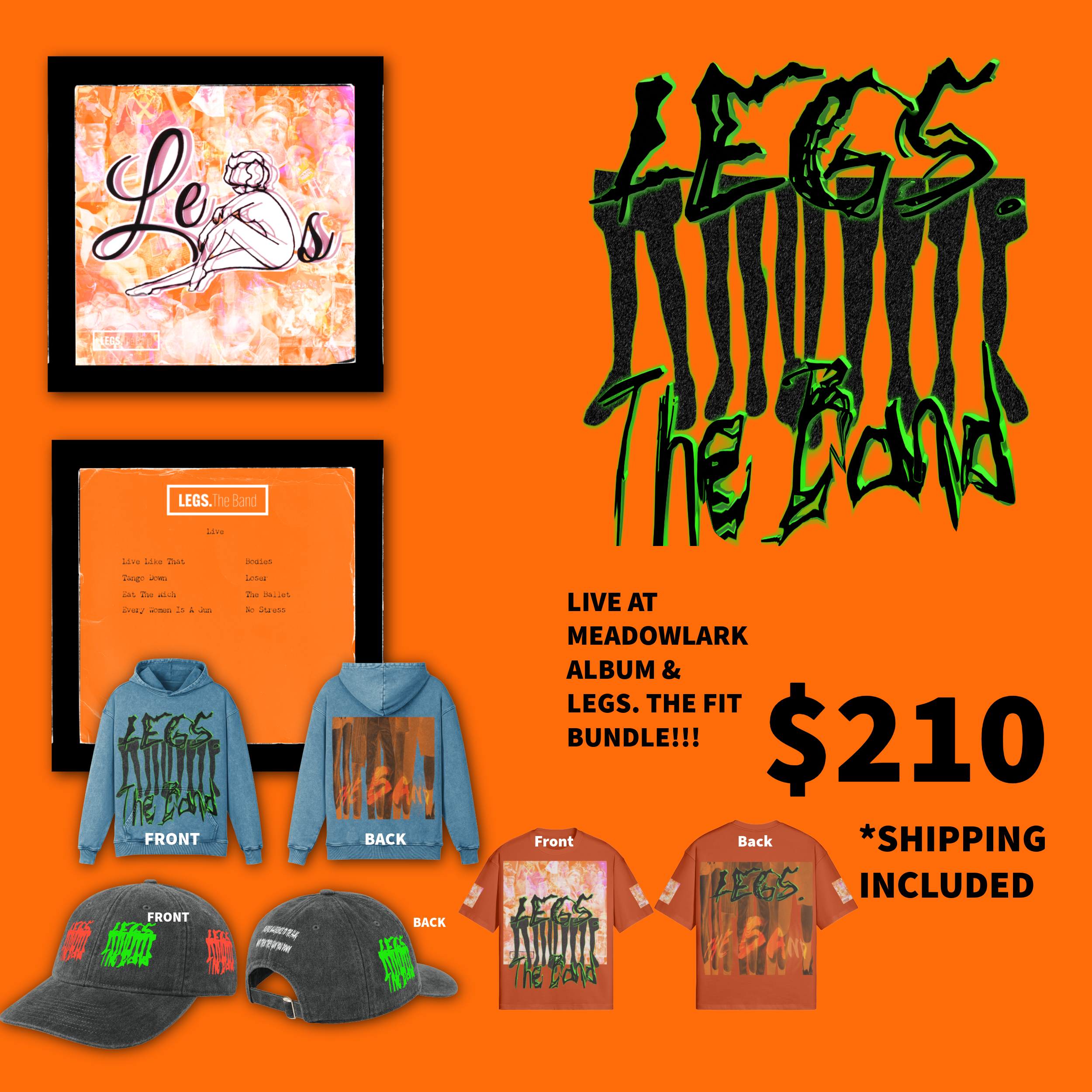 LEGS. THE BAND Live Album Pre-order + LEGS. The Fit Bundle