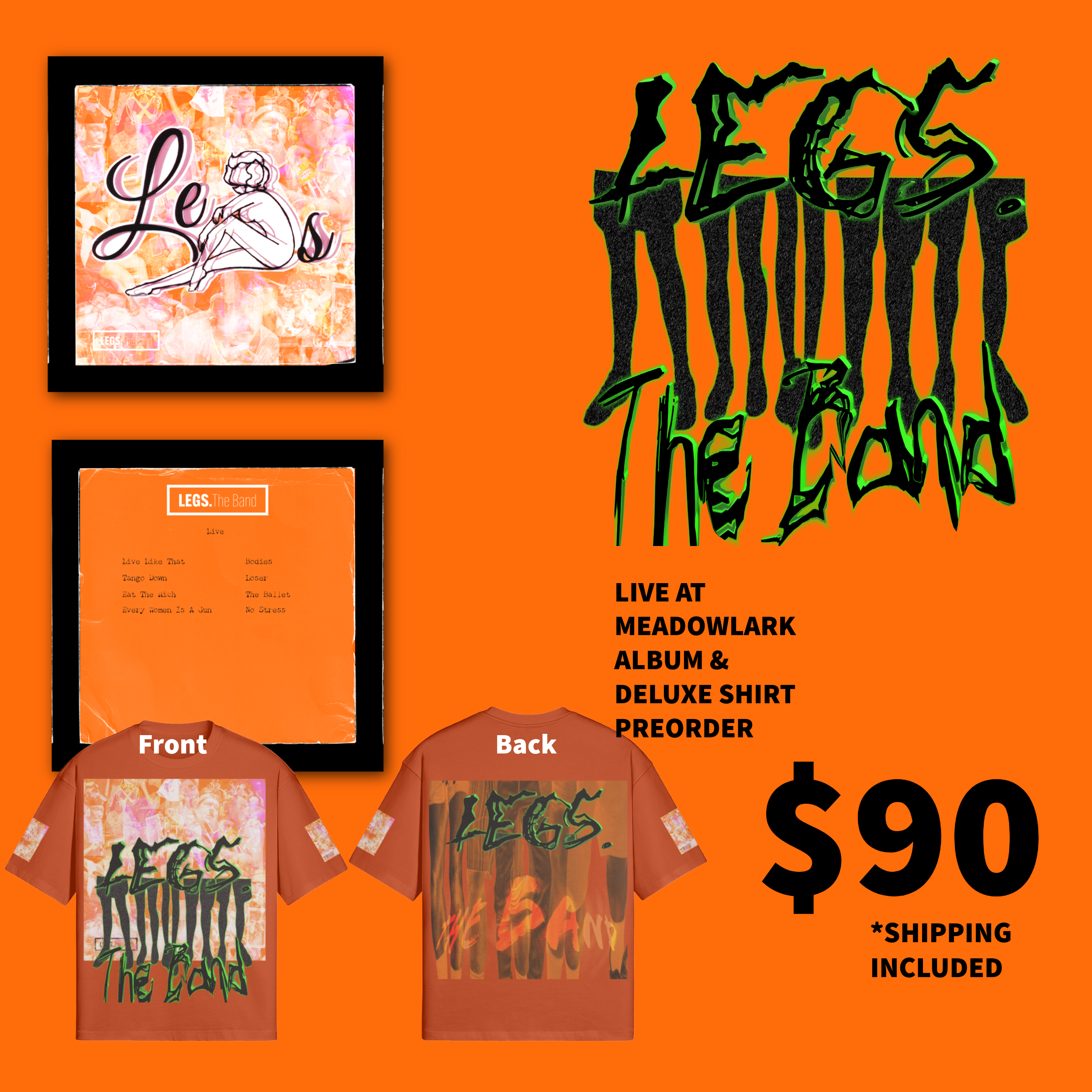 LEGS. THE BAND Live Album Pre-order + DELUXE SHIRT