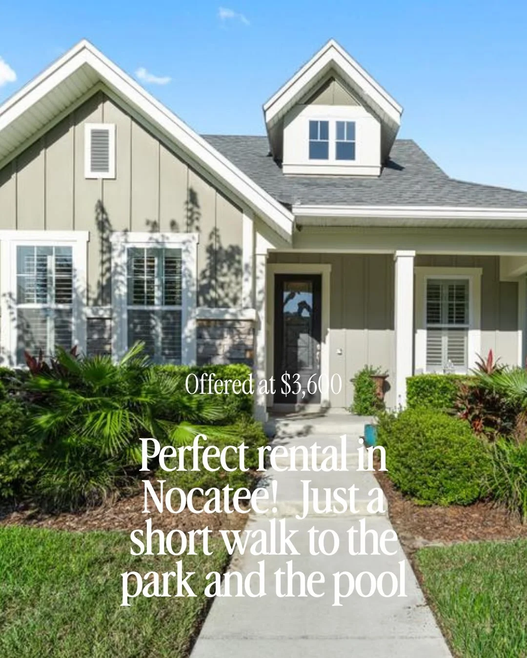 Custom home for rent in 20 Mile at Nocatee! Minutes from Nocatee Town Center, the beaches, Splash Water Park, nature parks and trails, and local events &mdash; live the Florida lifestyle you&rsquo;ve been dreaming of. This spacious 3BR/2BA with an of