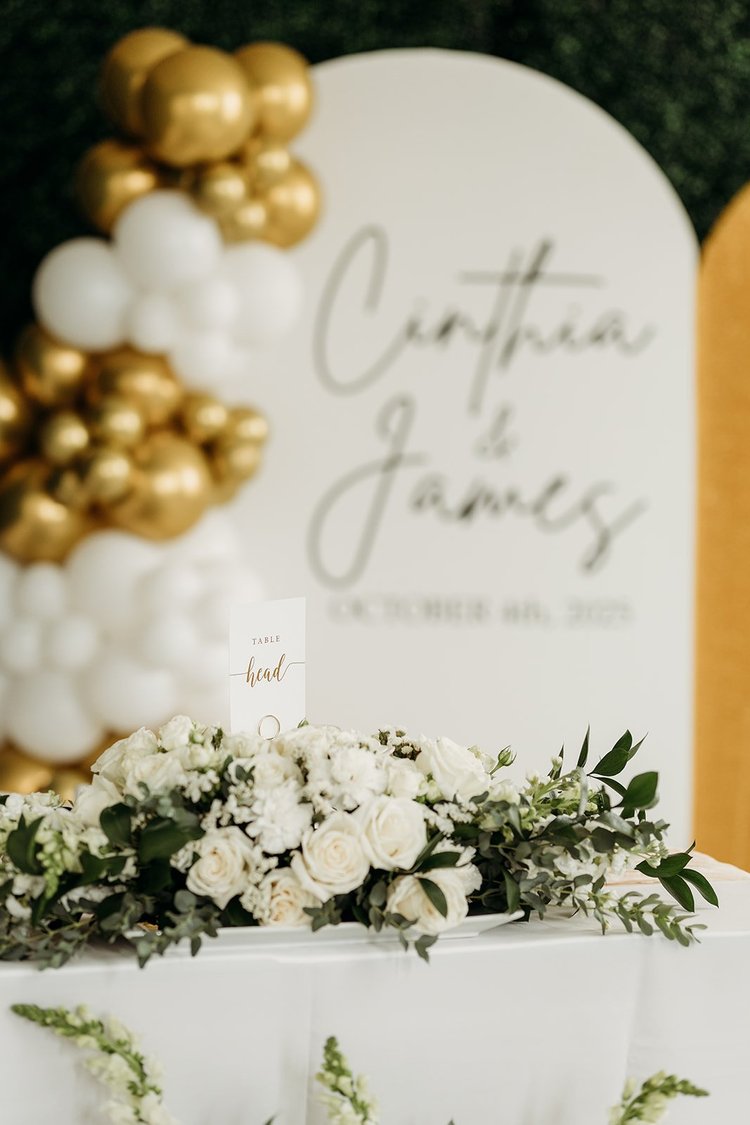 Cynthia and James wedding reception at Gather October 2025