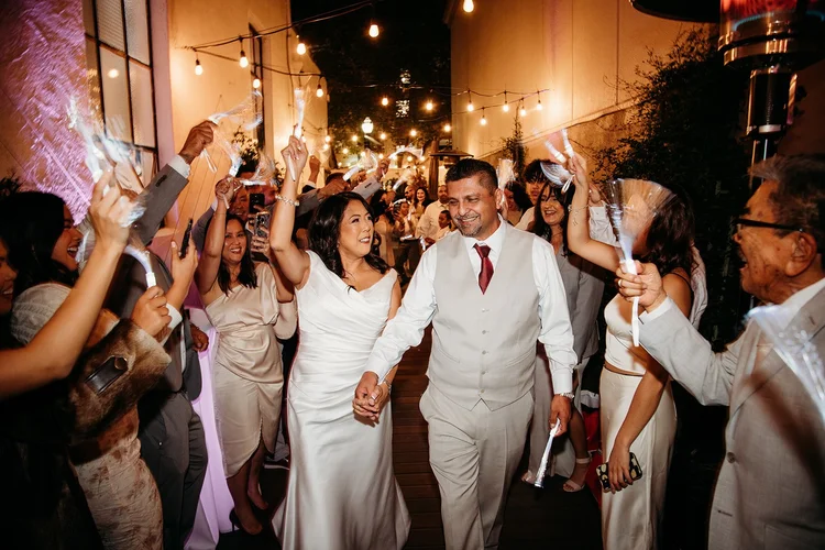 Elegant wedding reception table settings at Gather Walnut Creek