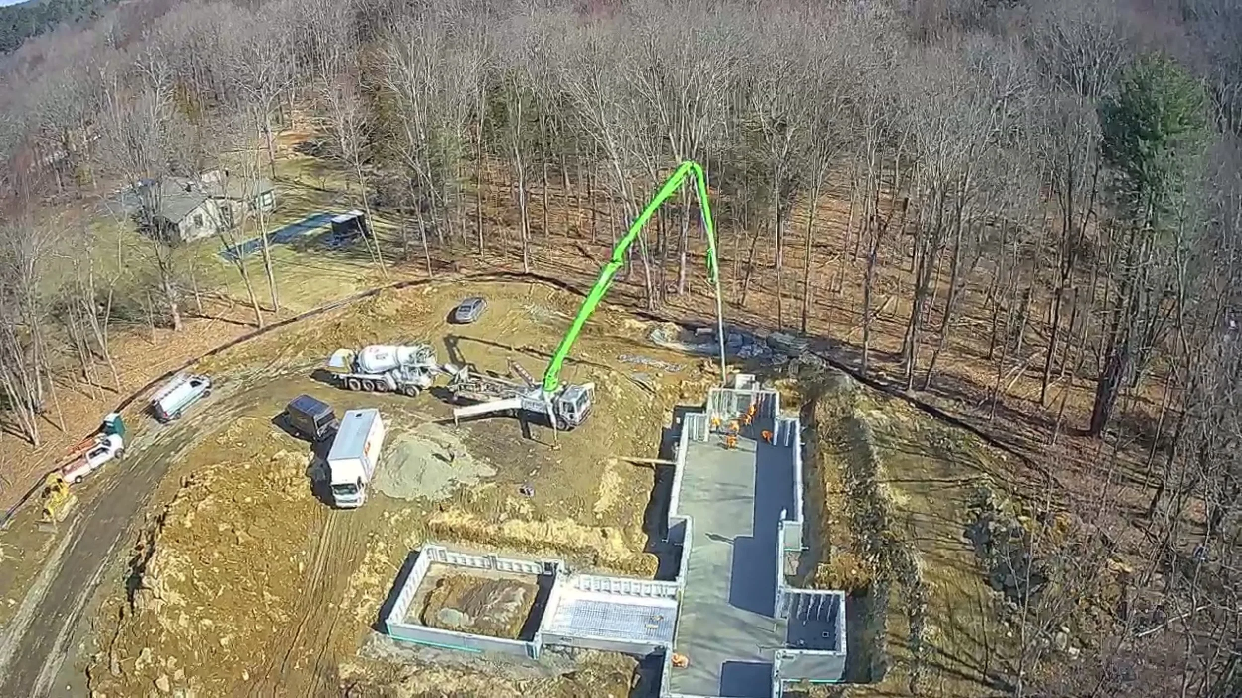 Pouring the basement