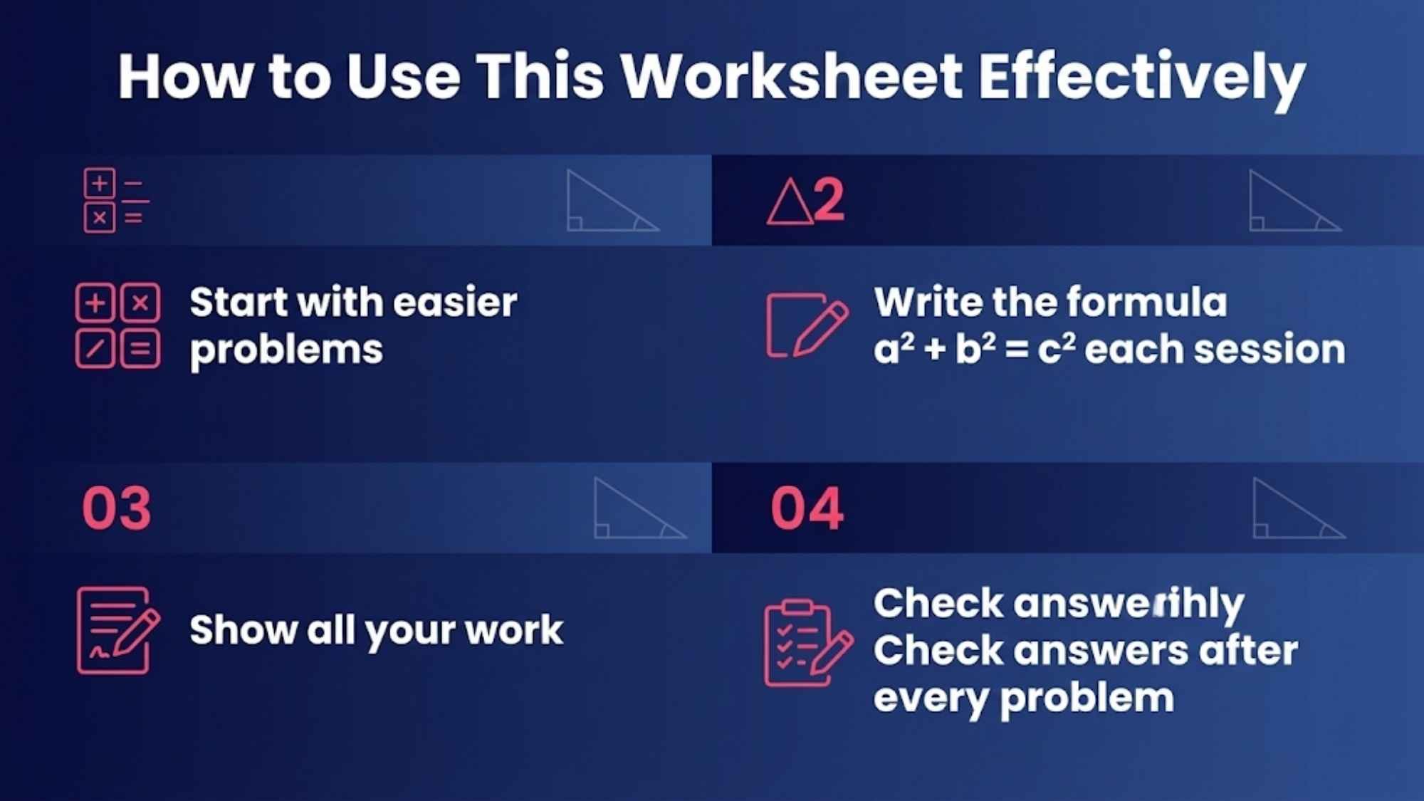 How to Use a Pythagorean Theorem Worksheet Effectively