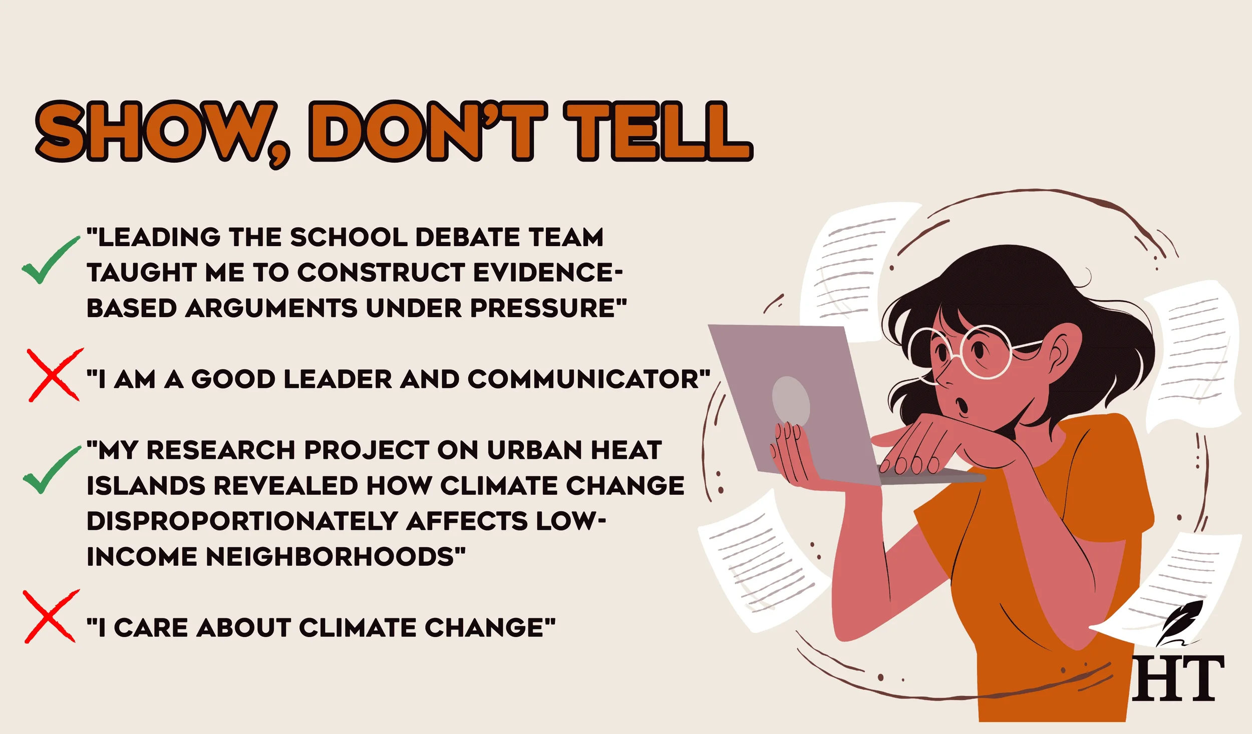 Show, don't tell your problem-solving approach