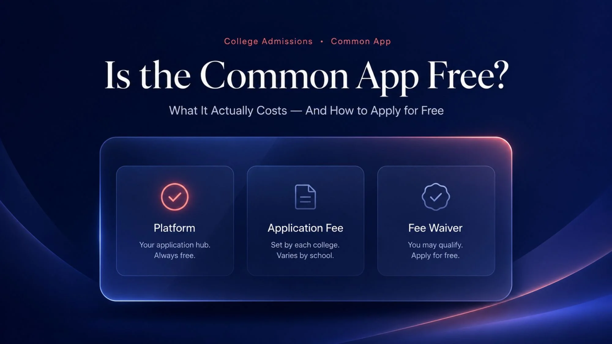 Common App Fees &amp; Fee Waivers: What It Costs and How to Apply Free