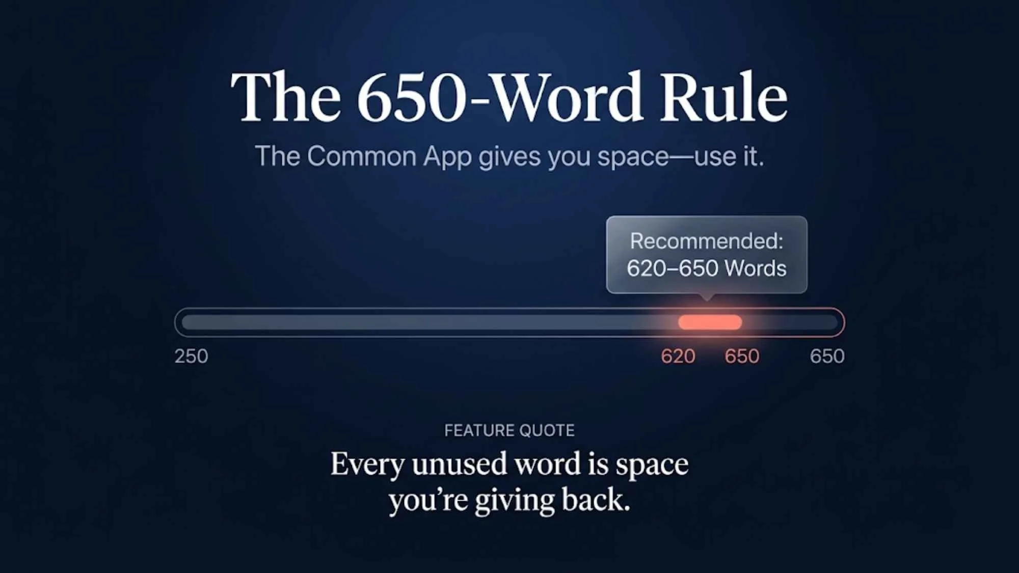 college essay be 650 words long