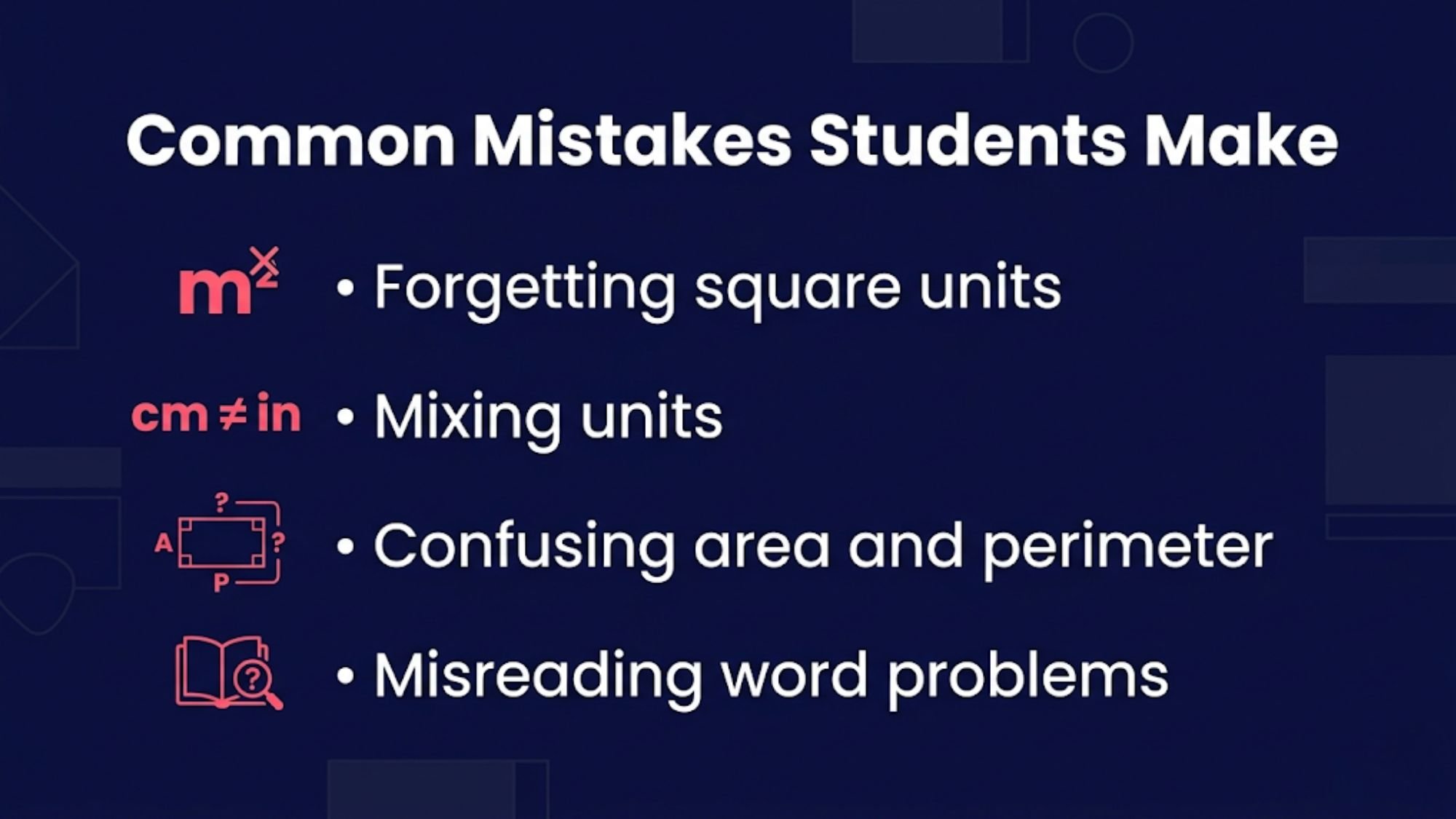 Common Mistakes Students Make When Calculating Rectangle Area