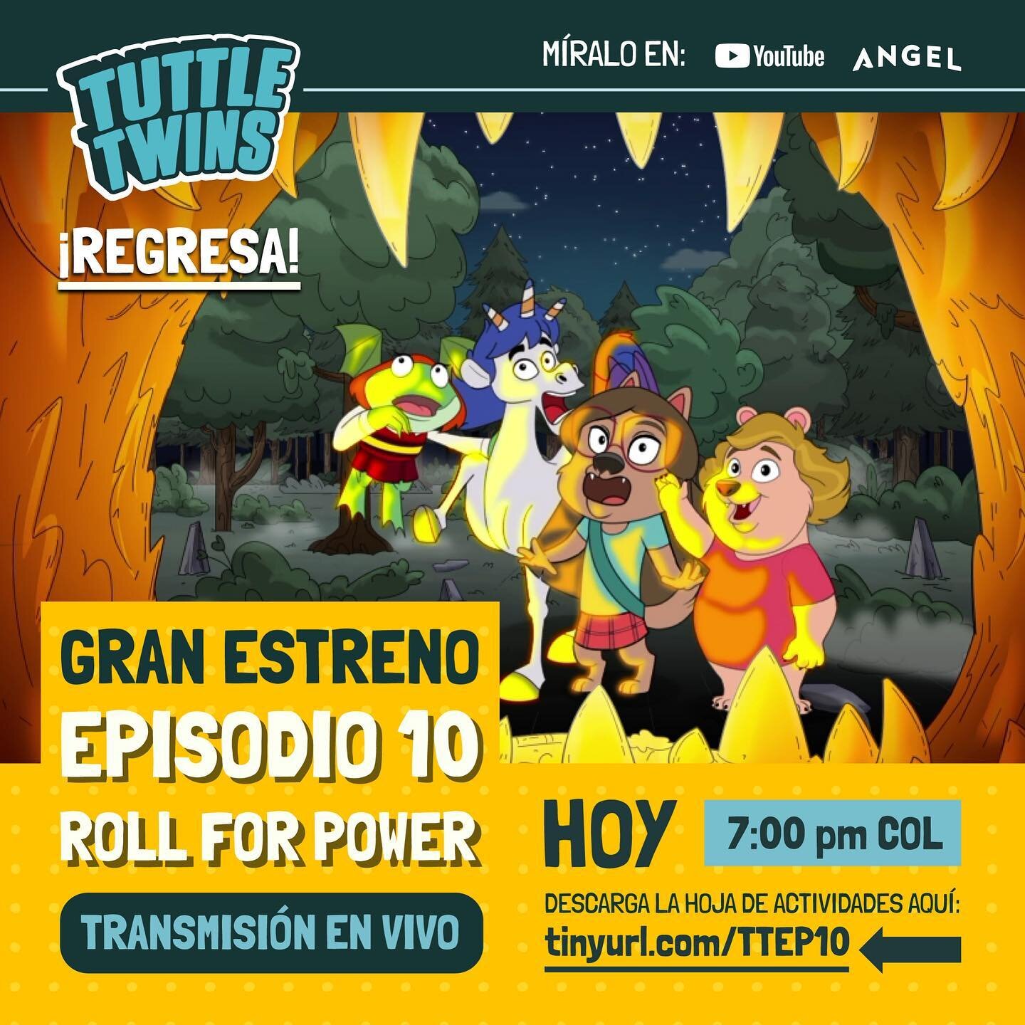 &iexcl;Hola de nuevo! @tuttletwinstv est&aacute; de regreso con un nuevo episodio HOY martes 6 de septiembre a las 7:00 PM COLOMBIA. M&iacute;ralo en YouTube ( tinyurl.com/EP10LIVE ) o en la aplicaci&oacute;n Angel.

Este episodio se llama &quot;Roll