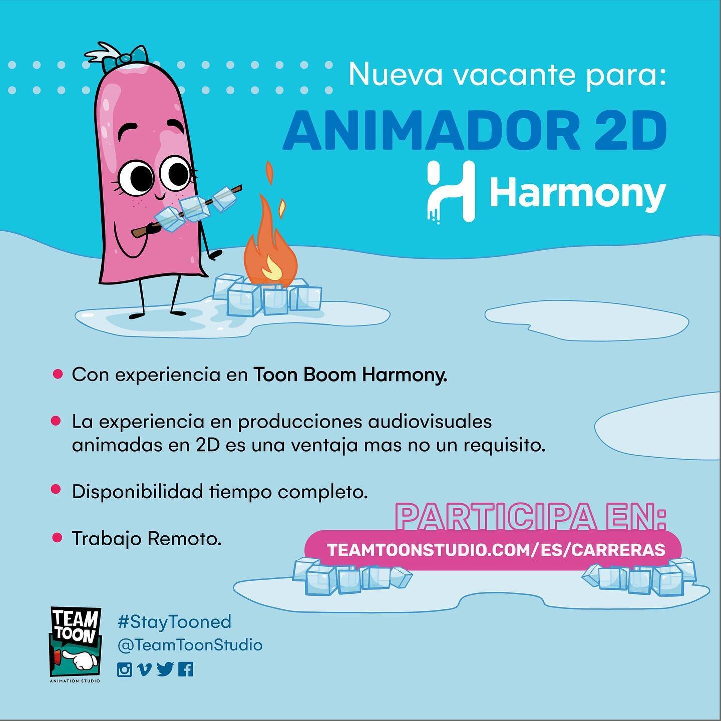 &iexcl;Seguimos buscando talentos!
Animadores 2D con experiencia para una serie de TV

Posici&oacute;n disponible para trabajar remoto

post&uacute;late en tinyurl.com/TTSAnimator (link en bio)

(Los candidatos pre seleccionados recibir&aacute;n una 