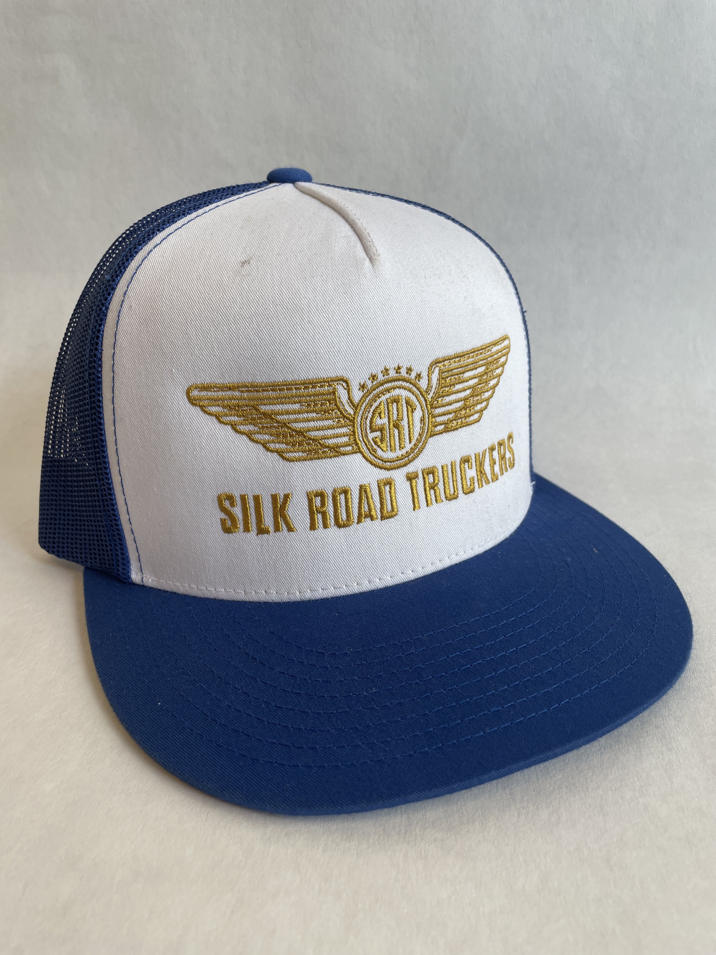 Blue and White Trucker Hat