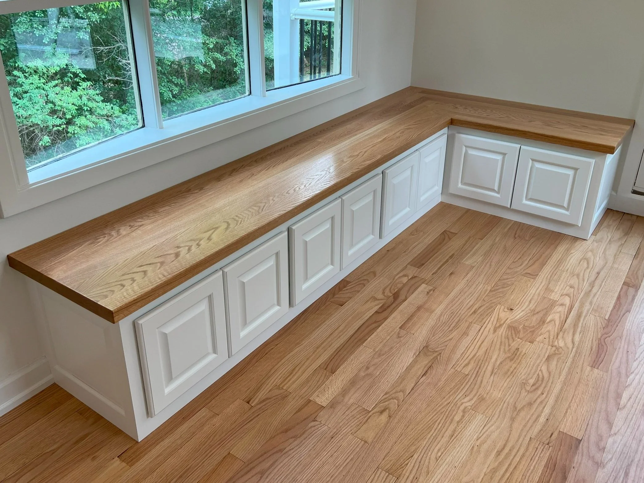 custom bench with storage