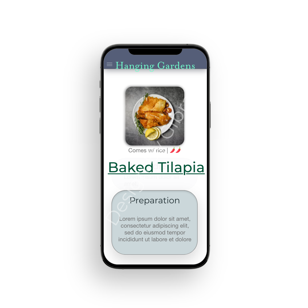 Baked Tilapia Item Page