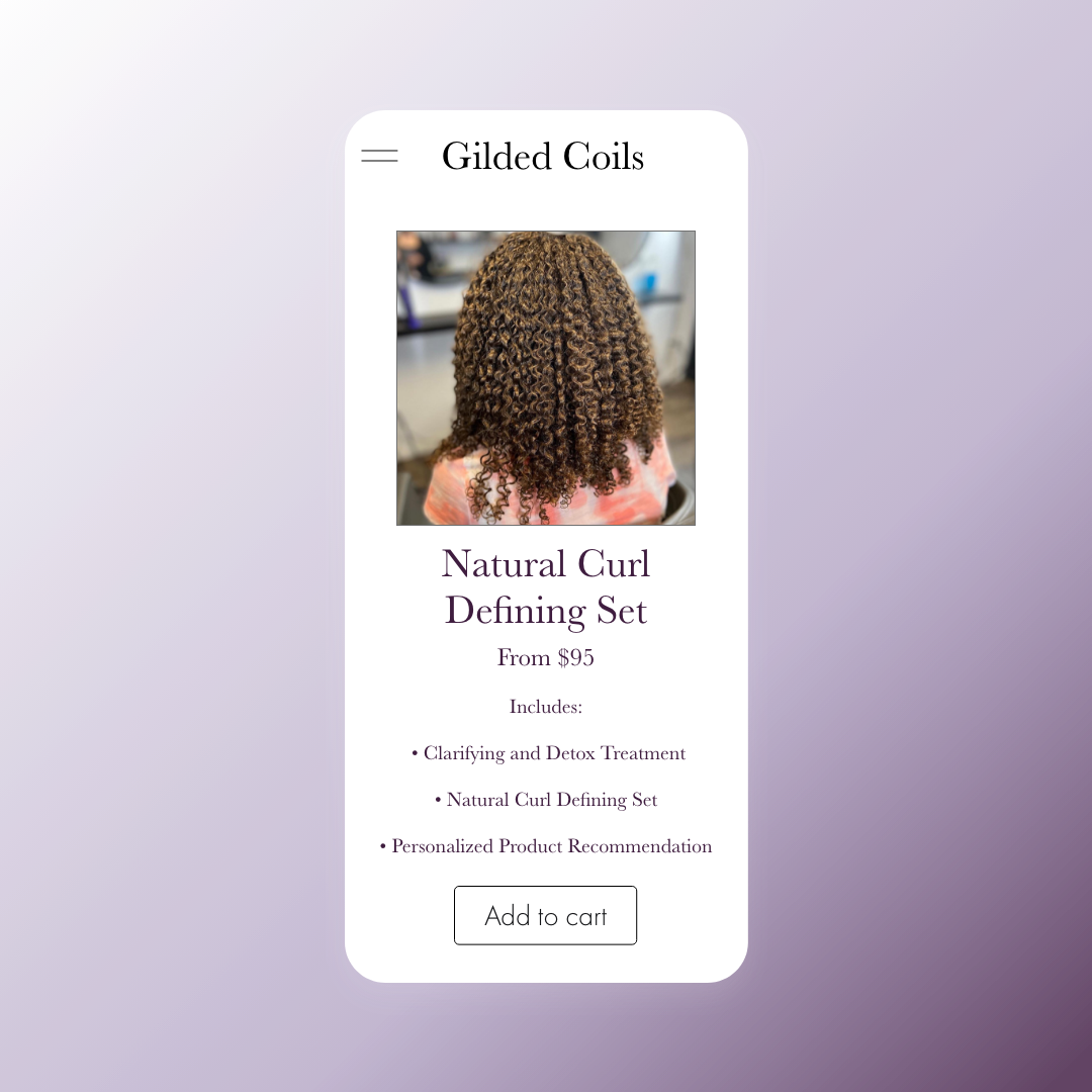 Gilded Coils Natural Curl Defining Set Product Page Mobile