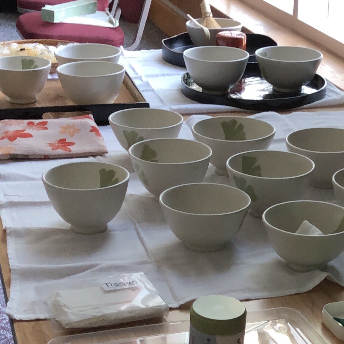 Linda's tea bowls for guests, 2019 