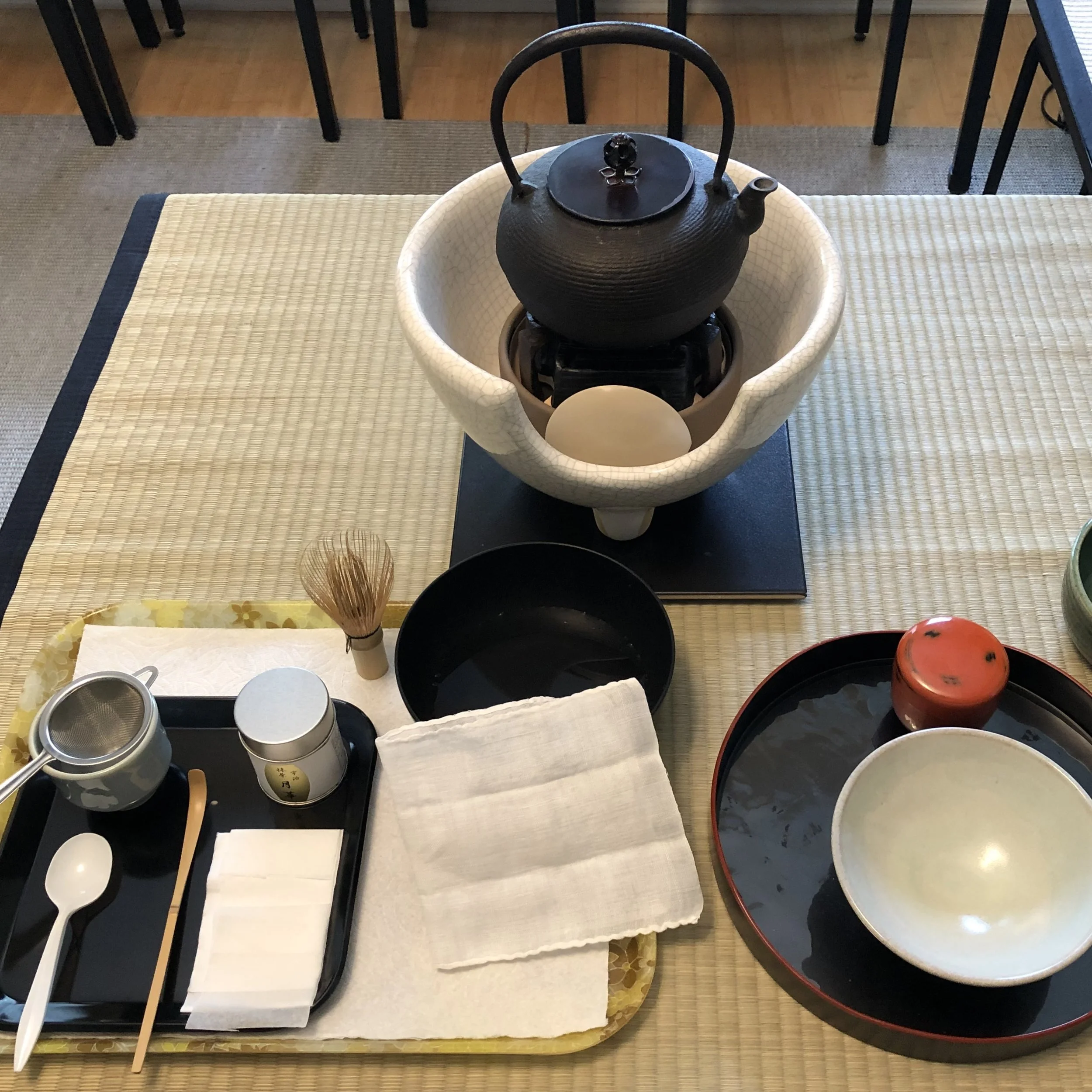 How to sift tea, and prepare utensils