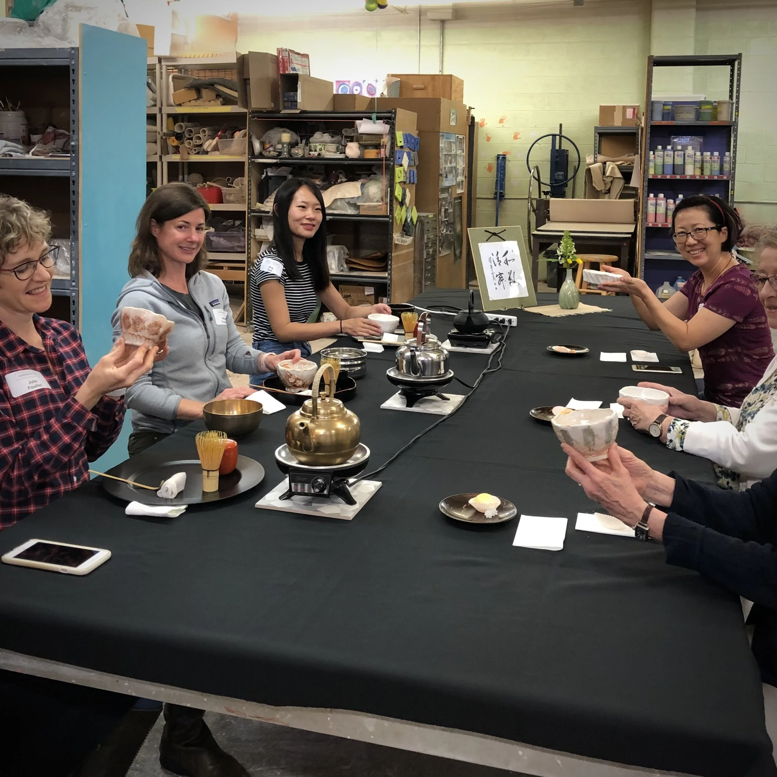 Whisking Lesson at Austin Pottery 
