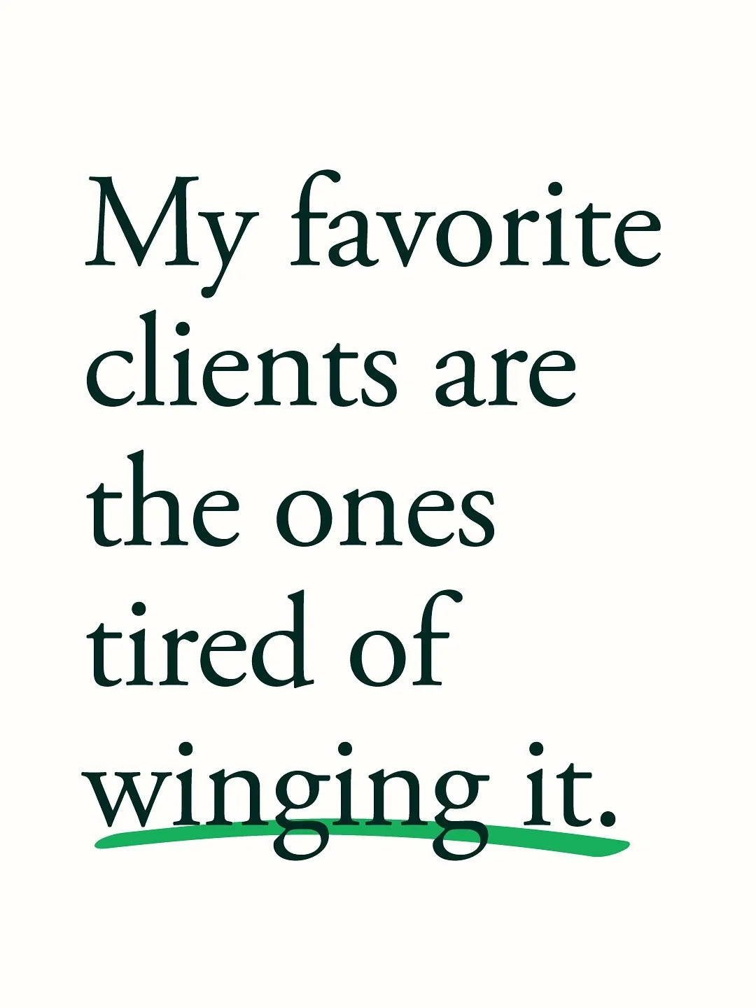 ⭐️ My favorite clients. Is it you?

👉🏻 They&rsquo;re ready for brand clarity over chaos. They see branding as infrastructure, not decoration. They&rsquo;re ready for small business branding that actually works, strategic branding that&rsquo;s inten
