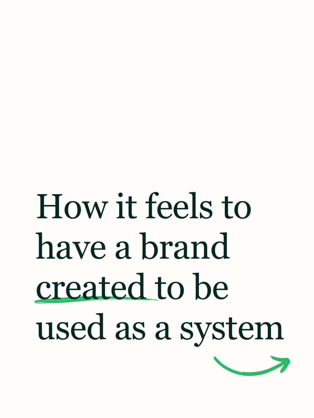 ⭐️ When your brand is created to be used as a system, get ready to feel the difference.

🤘🏼Having a brand build with structure feels like freedom, it feels easy, it feels aligned, it feels intentional, on purpose&hellip; and you better believe the 