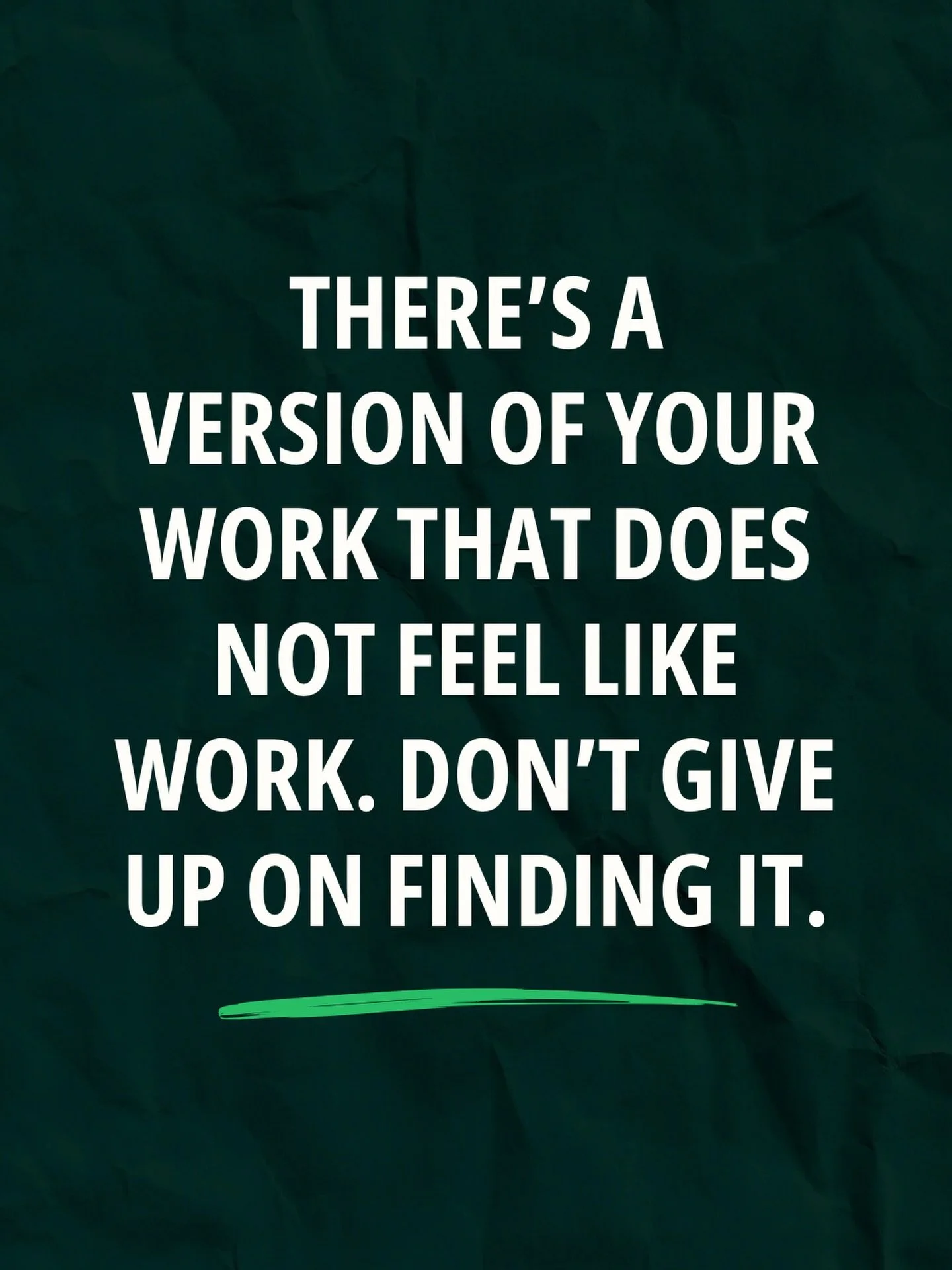 ⭐️There&rsquo;s a version of your work that doesn&rsquo;t feel like work. Dont give up on finding it too early!

🫶🏻I know it because I&rsquo;ve lived it: loving what you do is something you have to build intentionally. It doesn&rsquo;t just happen 