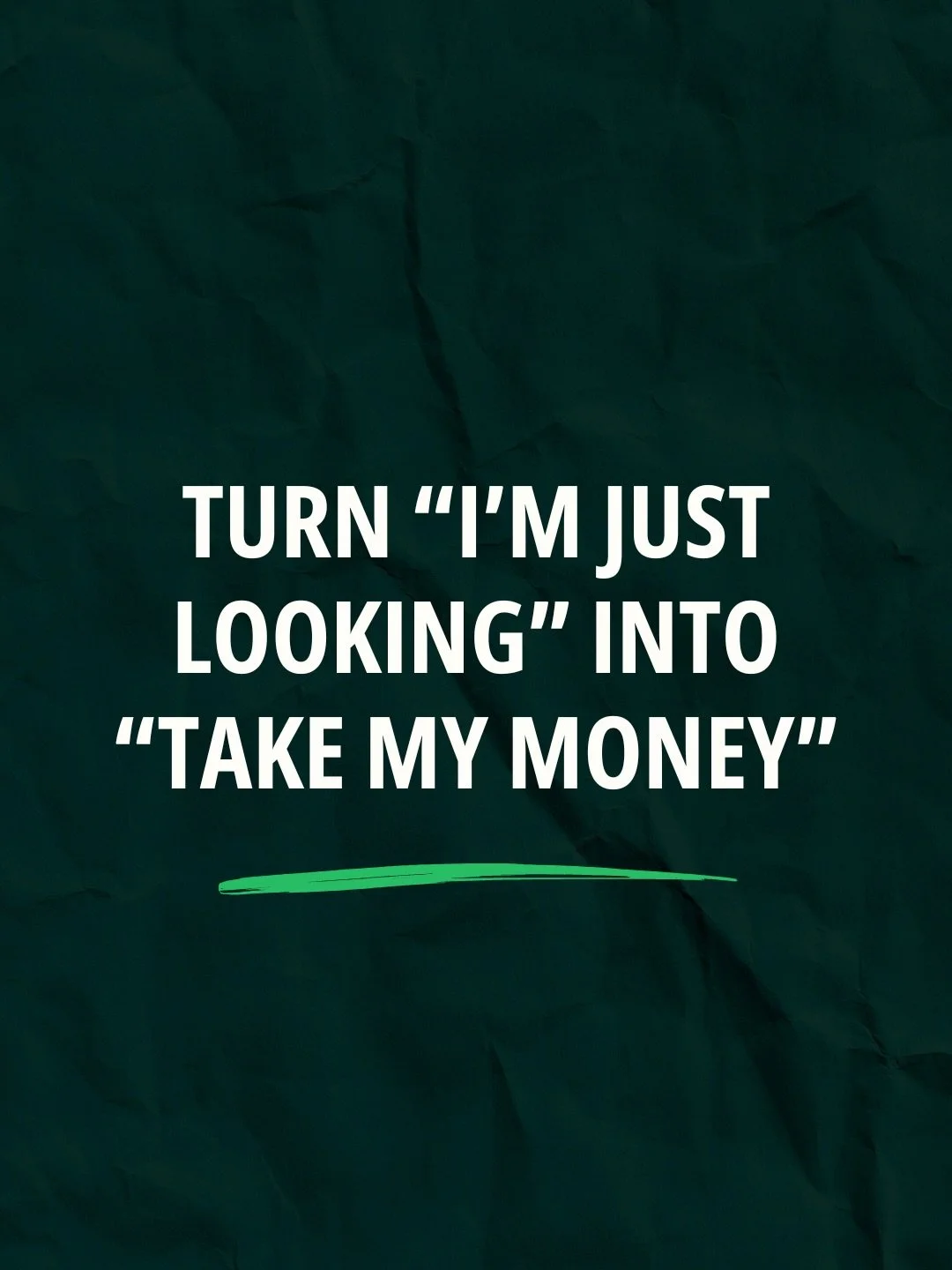 ⭐️Turn &ldquo;Just looking&rdquo; into &ldquo;take my money&rdquo;

🫶🏻 My client used to get inquiries that always ended in &lsquo;I need to think about it&rsquo; or &lsquo;I found someone a bit more affordable.&rsquo; They had the same offer and e