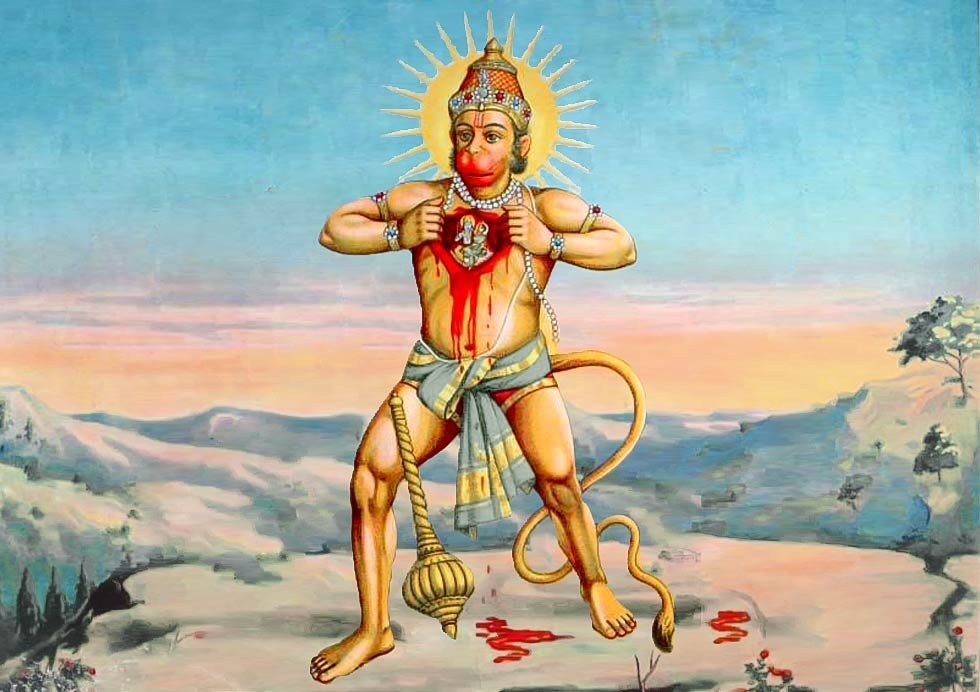 Divine blessings for Hanuman Jayanti 🧡

In my first pregnancy, I was drawn to Hanuman more deeply and during it, I decided to learn the Hanuman Chalisa. A beautiful 40 verse ode to Hanuman; describing many aspects of his love and devotion to Rama, S