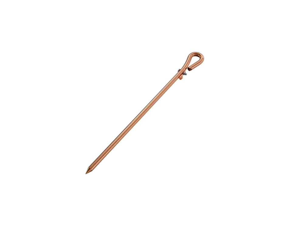 Portable Ground Rod - Copper Electrical Grounding Pin with Ground Wire Lug