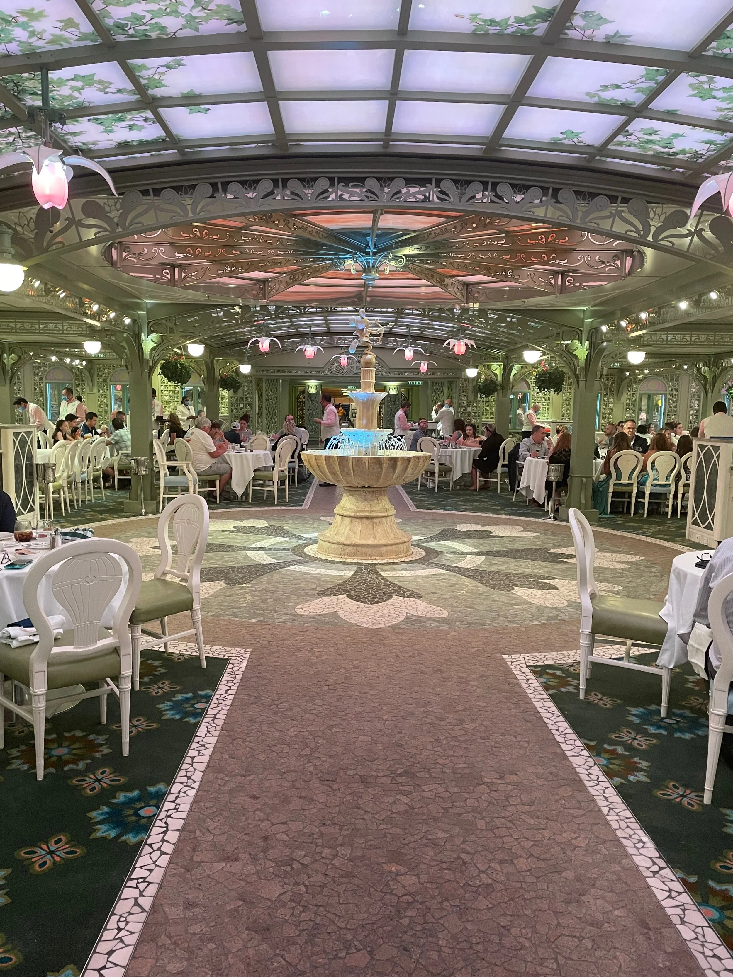 The Enchanted Garden Restaurant after the teacup tables were removed.